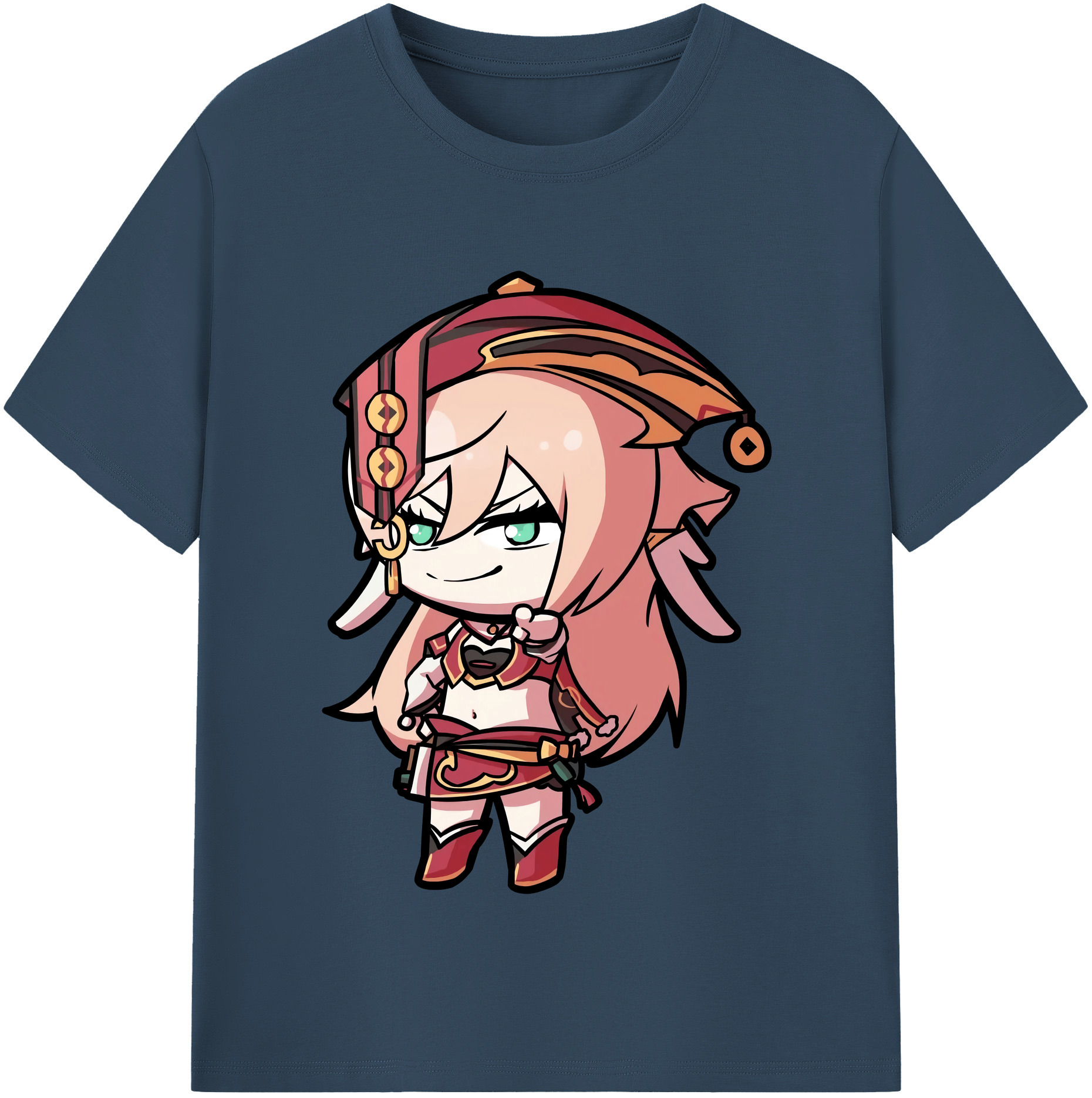 げんし神 ヤンフェイ genshin Yanfei 綿100％半袖Tシャツ（フロントプリント）