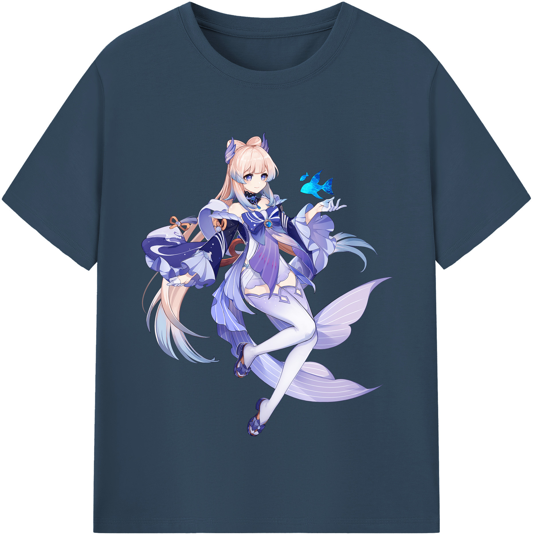 げんし神 珊瑚宮心海 サンゴノミヤ・ココミ genshin Sangonomiya Kokomi 綿100％半袖Tシャツ（フロントプリント）