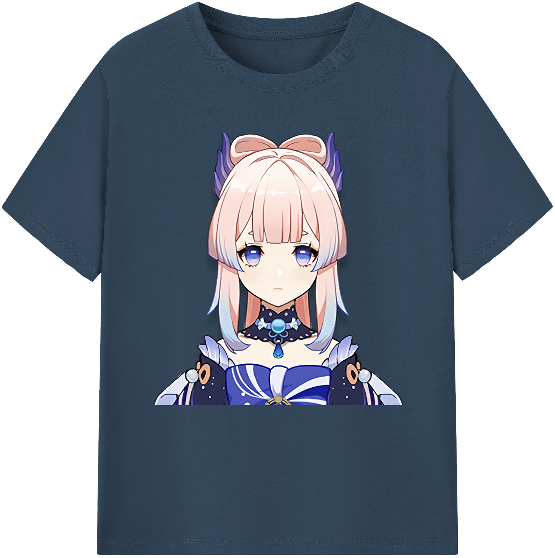 げんし神 珊瑚宮心海 サンゴノミヤ・ココミ genshin Sangonomiya Kokomi 綿100％半袖Tシャツ（フロントプリント）