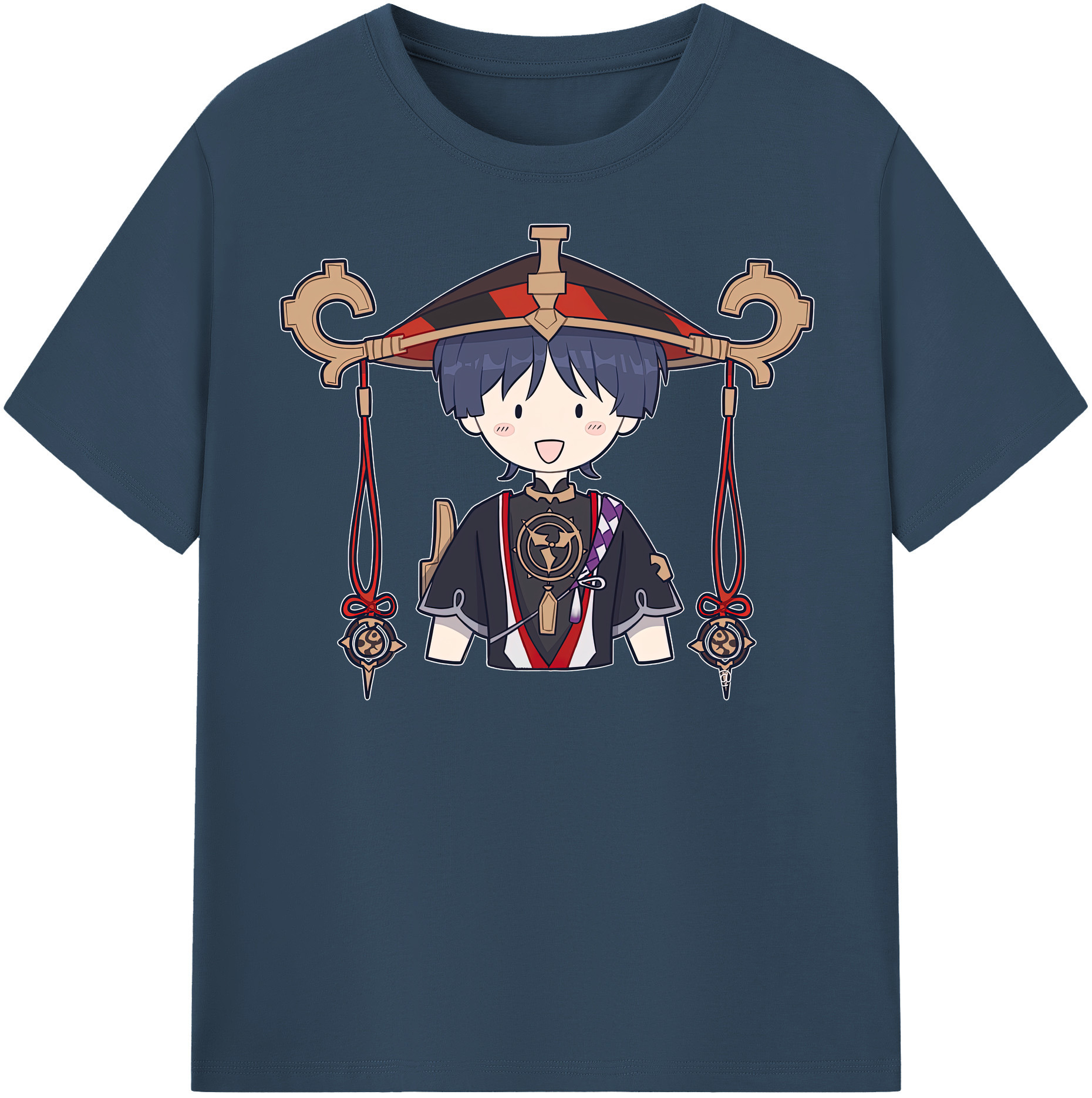 げんし神 さんペい genshin Sanpei 綿100％半袖Tシャツ（フロントプリント）