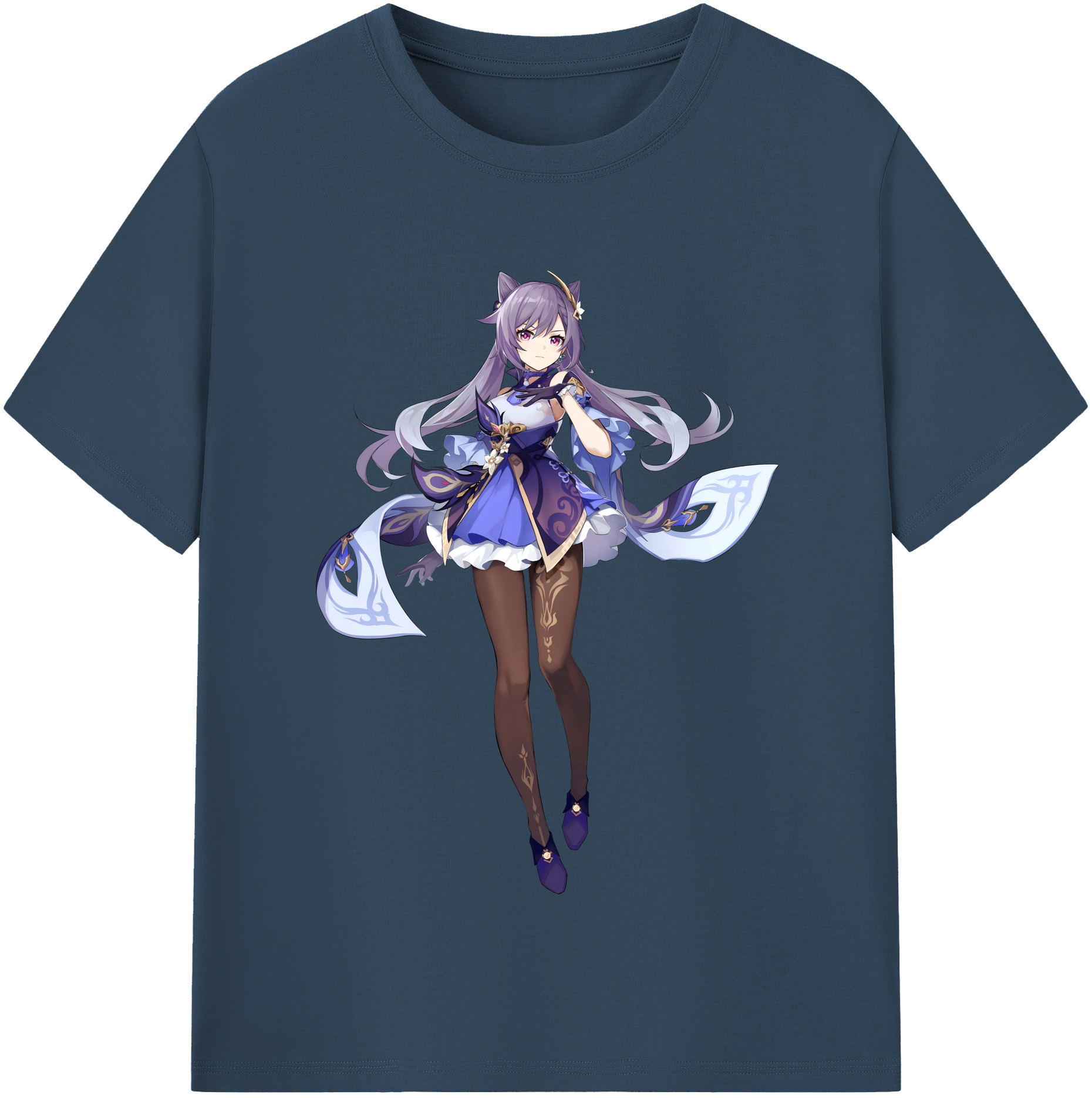 げんし神 刻晴 こくせい genshin Kokusei 綿100％半袖Tシャツ（フロントプリント）