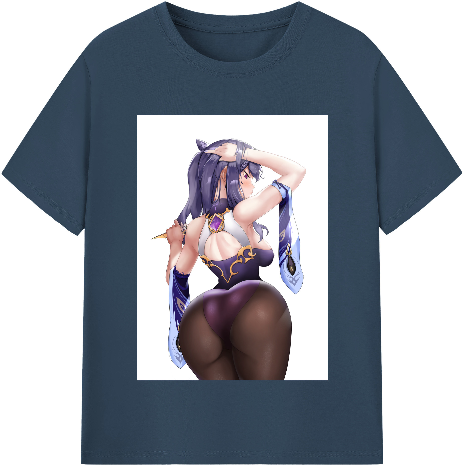 げんし神 刻晴 こくせい genshin Kokusei 綿100％半袖Tシャツ（フロントプリント）