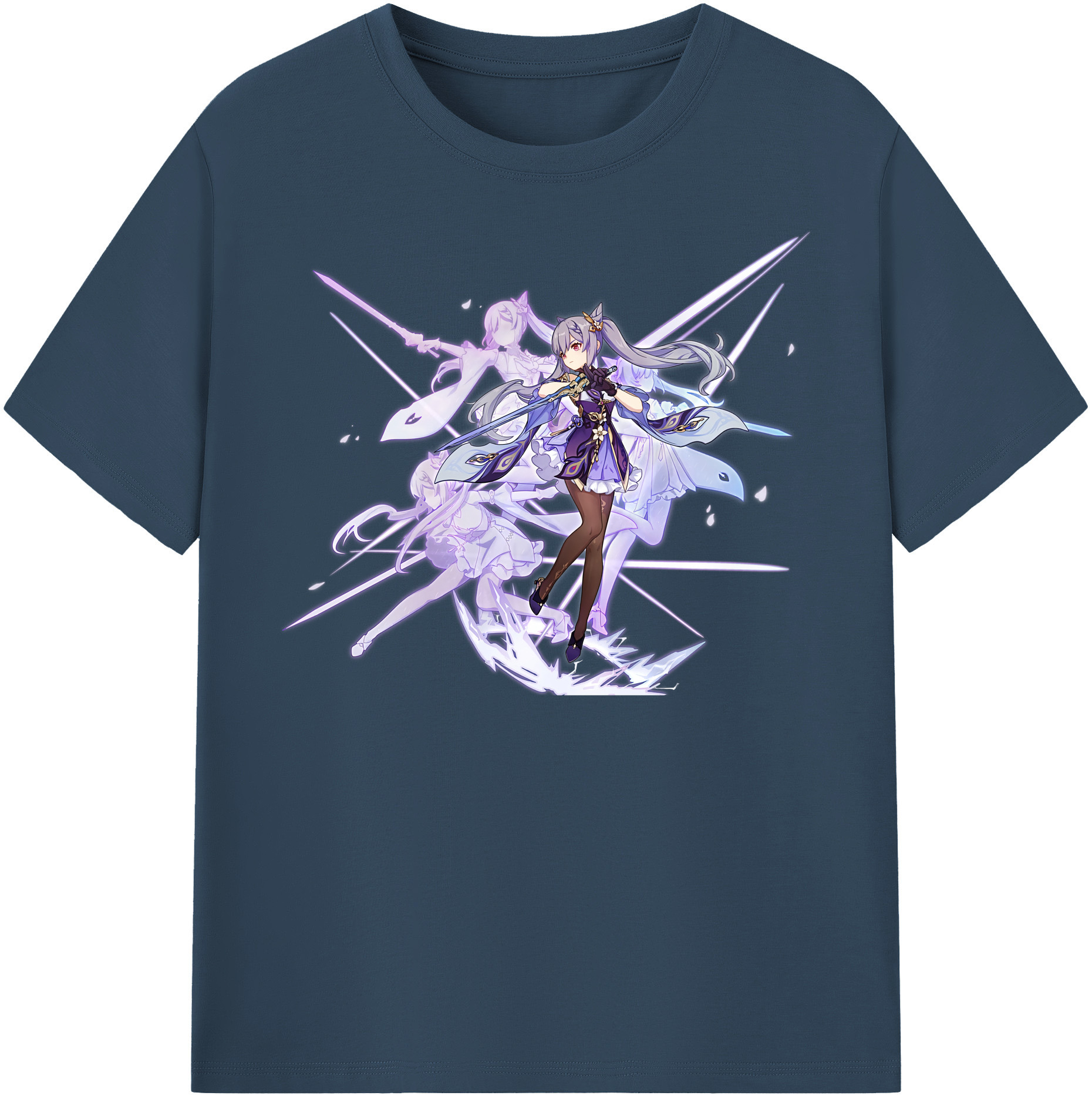げんし神 刻晴 こくせい genshin Kokusei 綿100％半袖Tシャツ（フロントプリント）