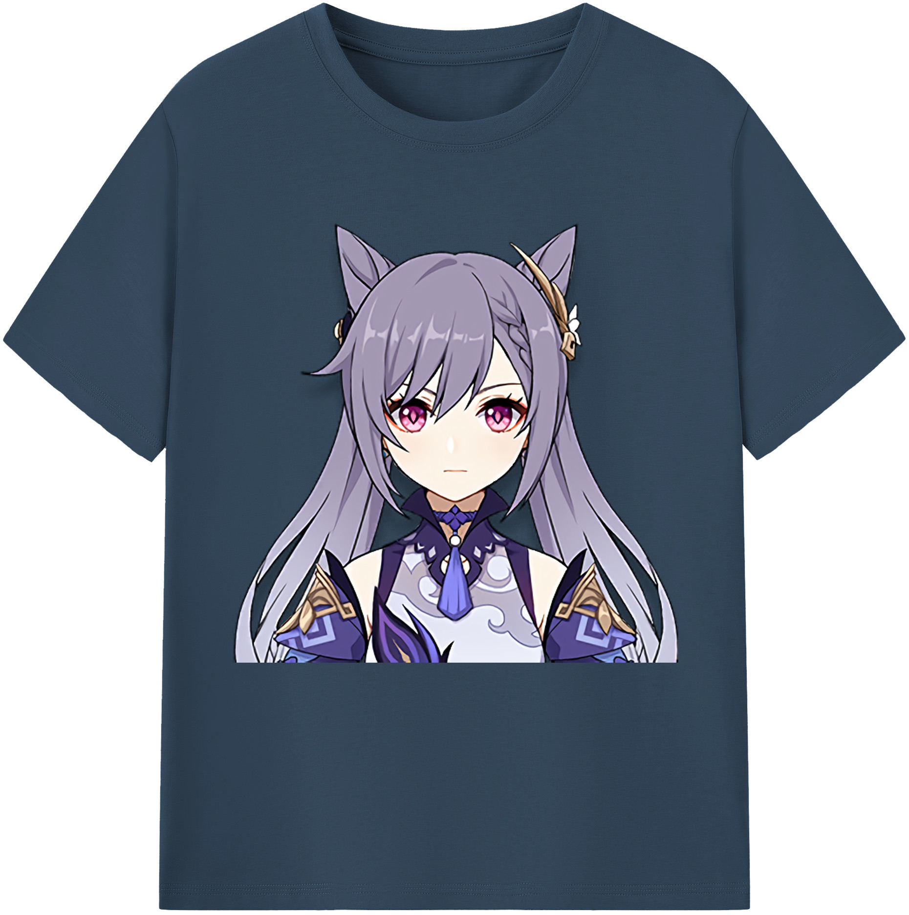 げんし神 刻晴 こくせい genshin Kokusei 綿100％半袖Tシャツ（フロントプリント）