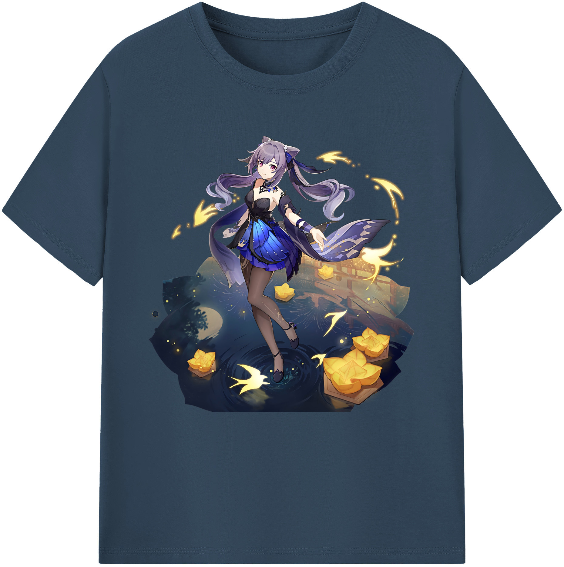 げんし神 刻晴 こくせい genshin Kokusei 綿100％半袖Tシャツ（フロントプリント）