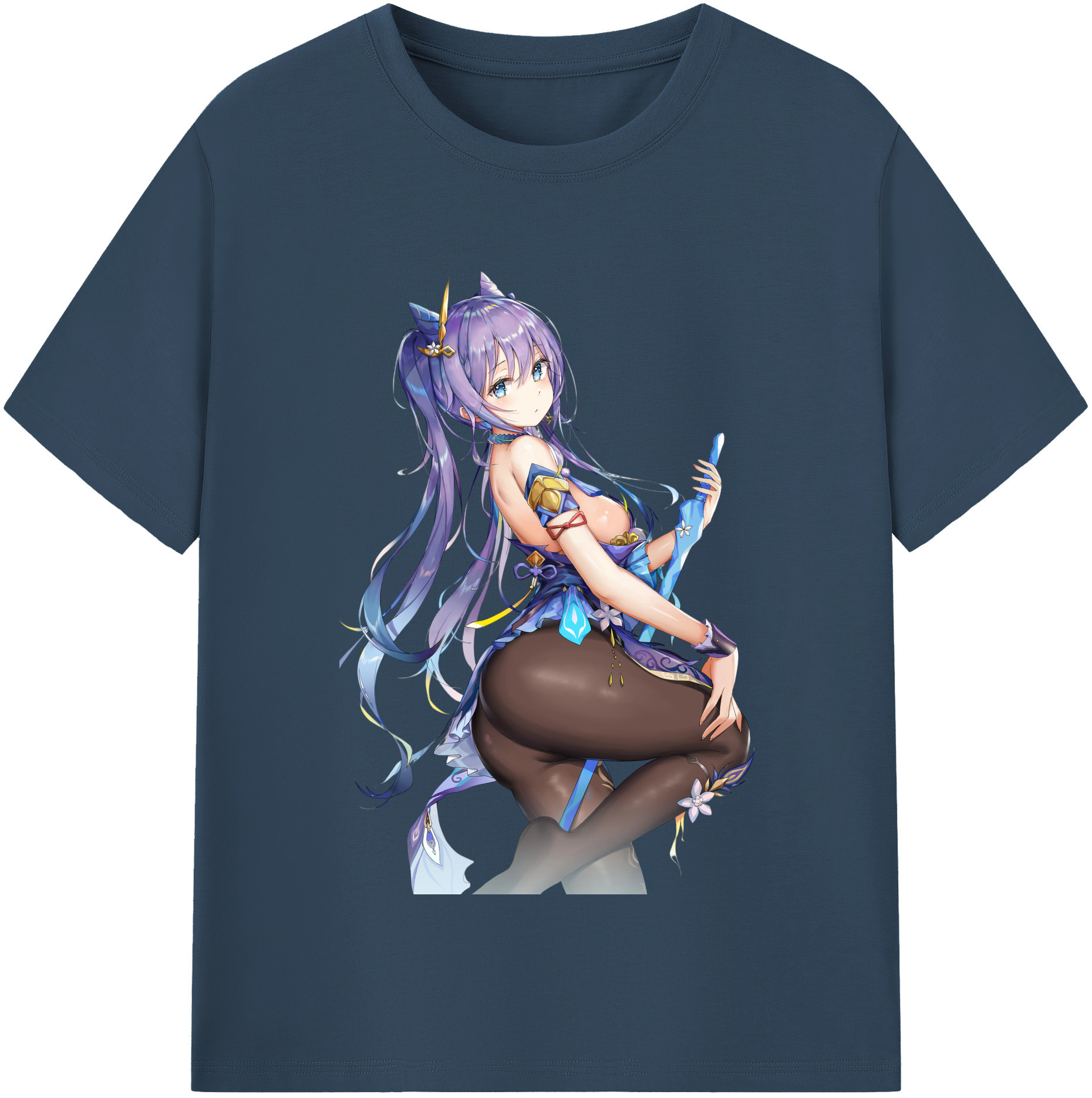 げんし神 刻晴 こくせい genshin Kokusei 綿100％半袖Tシャツ（フロントプリント）
