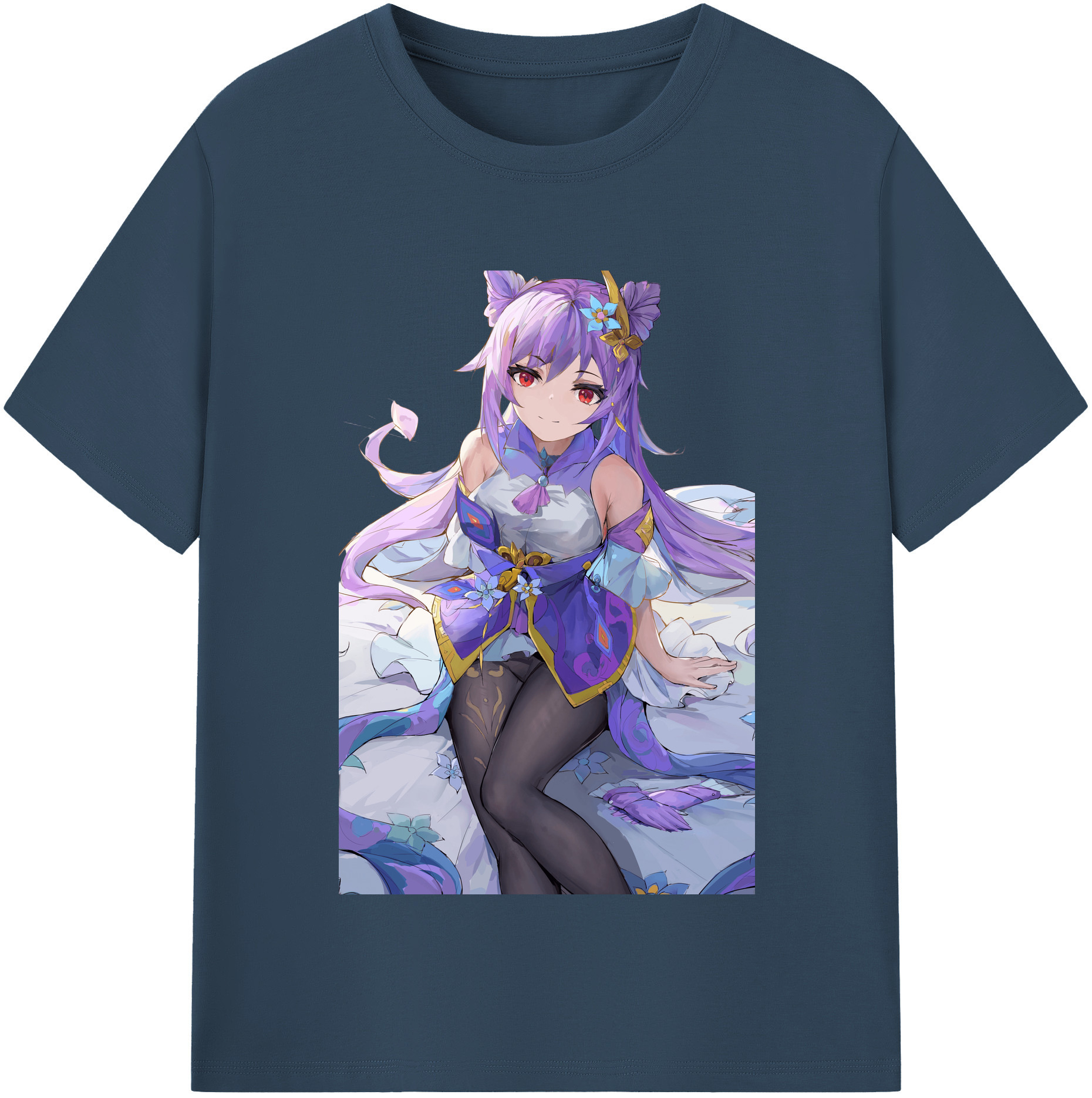 げんし神 刻晴 こくせい genshin Kokusei 綿100％半袖Tシャツ（フロントプリント）