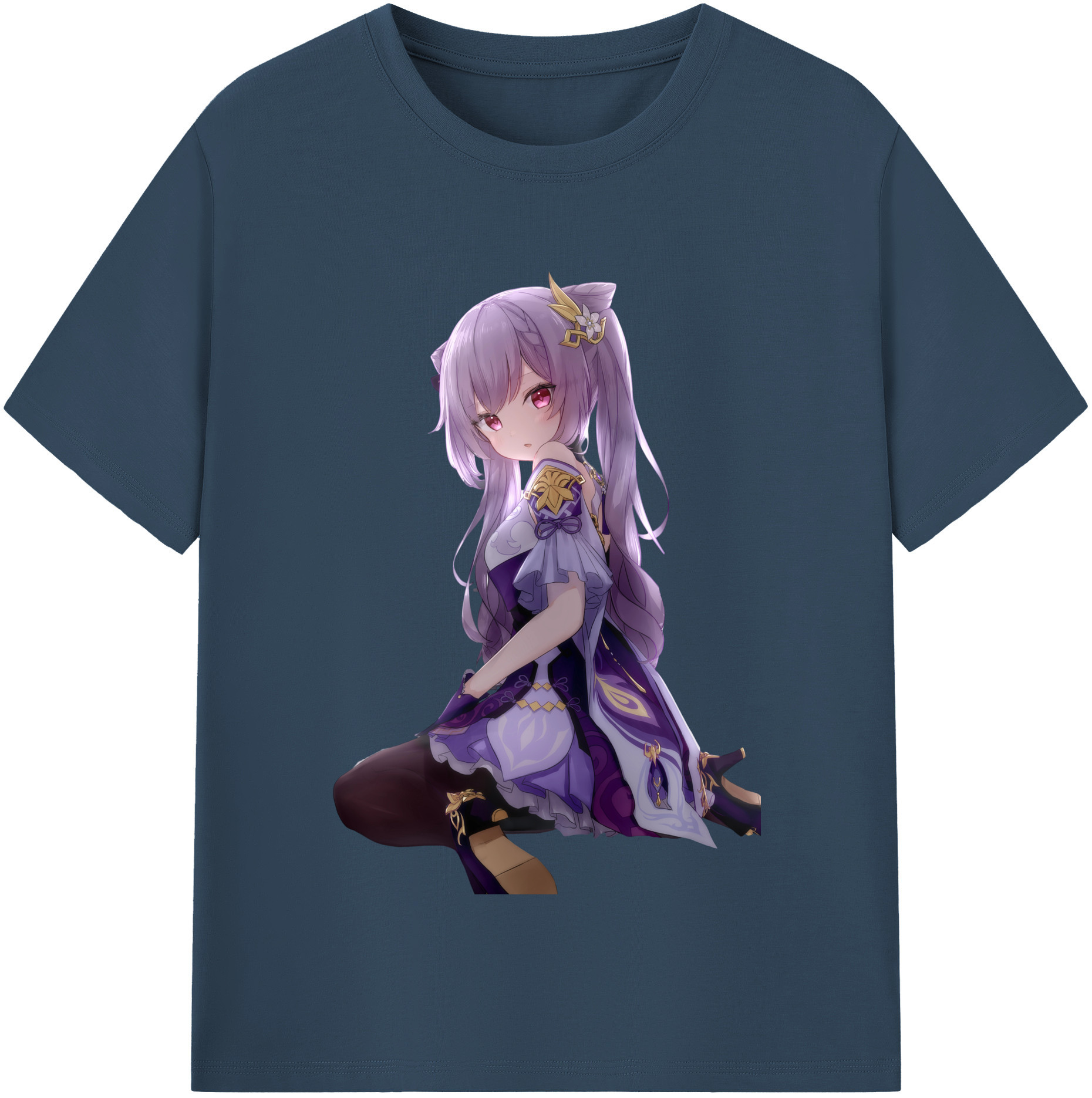 げんし神 刻晴 こくせい genshin Kokusei 綿100％半袖Tシャツ（フロントプリント）