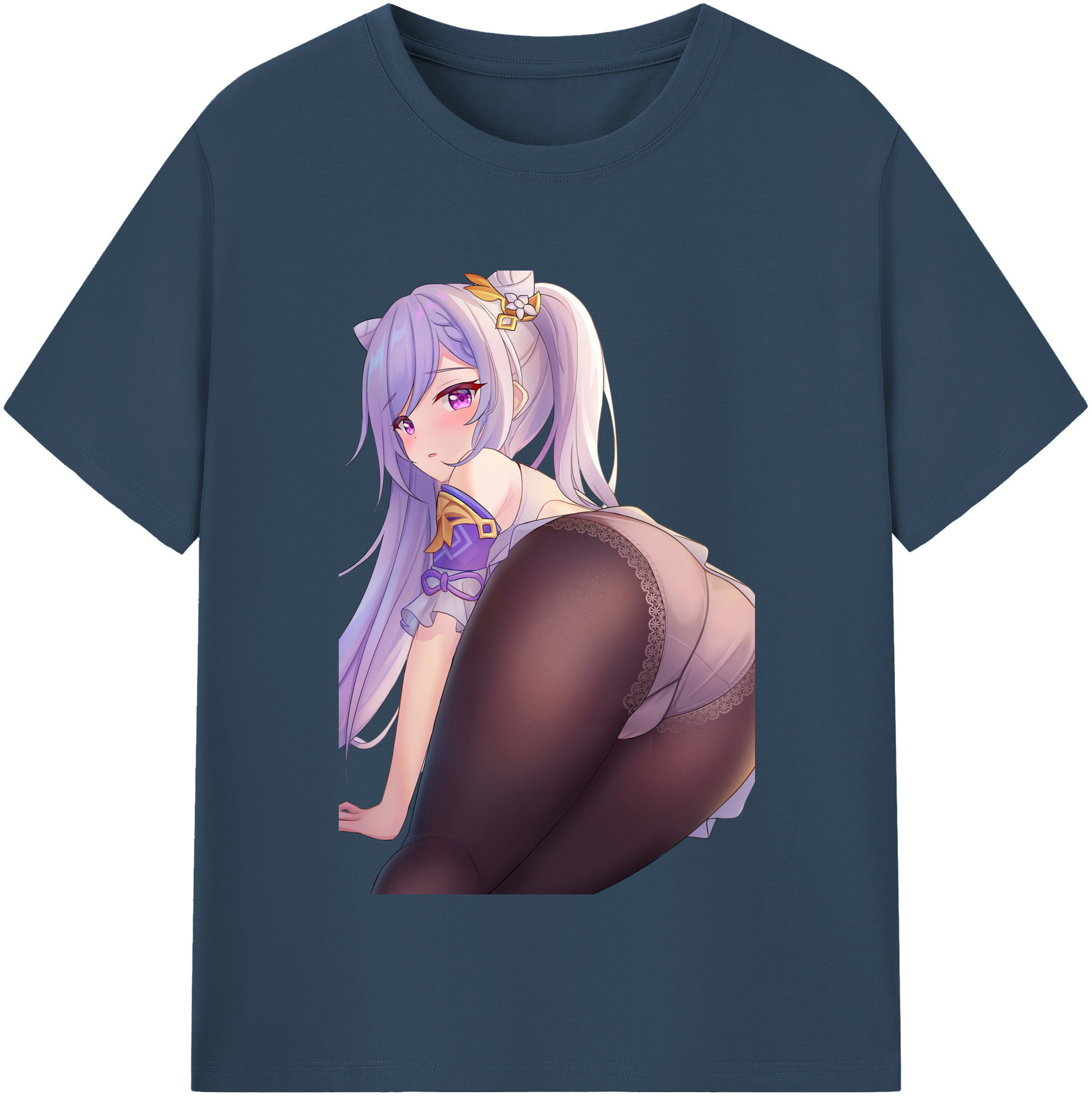 げんし神 刻晴 こくせい genshin Kokusei 綿100％半袖Tシャツ（フロントプリント）