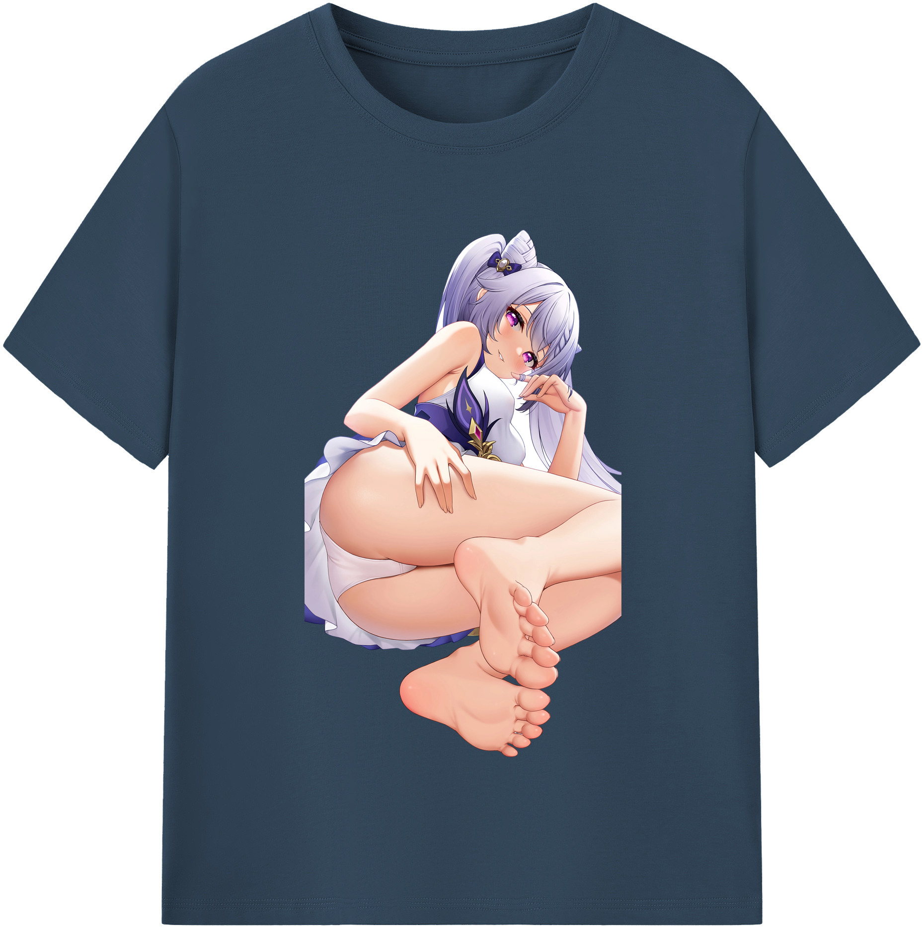 げんし神 刻晴 こくせい genshin Kokusei 綿100％半袖Tシャツ（フロントプリント）