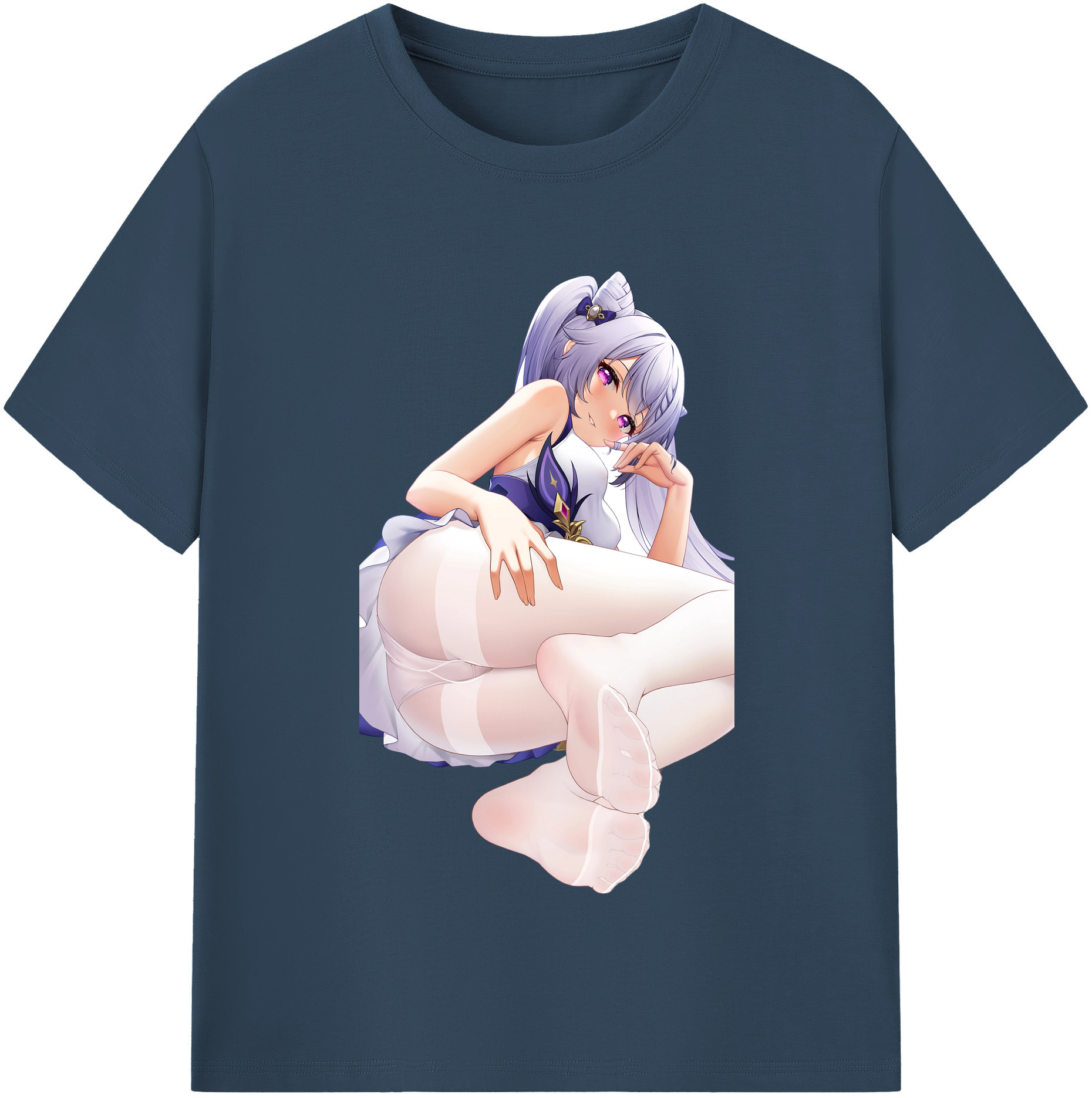 げんし神 刻晴 こくせい genshin Kokusei 綿100％半袖Tシャツ（フロントプリント）