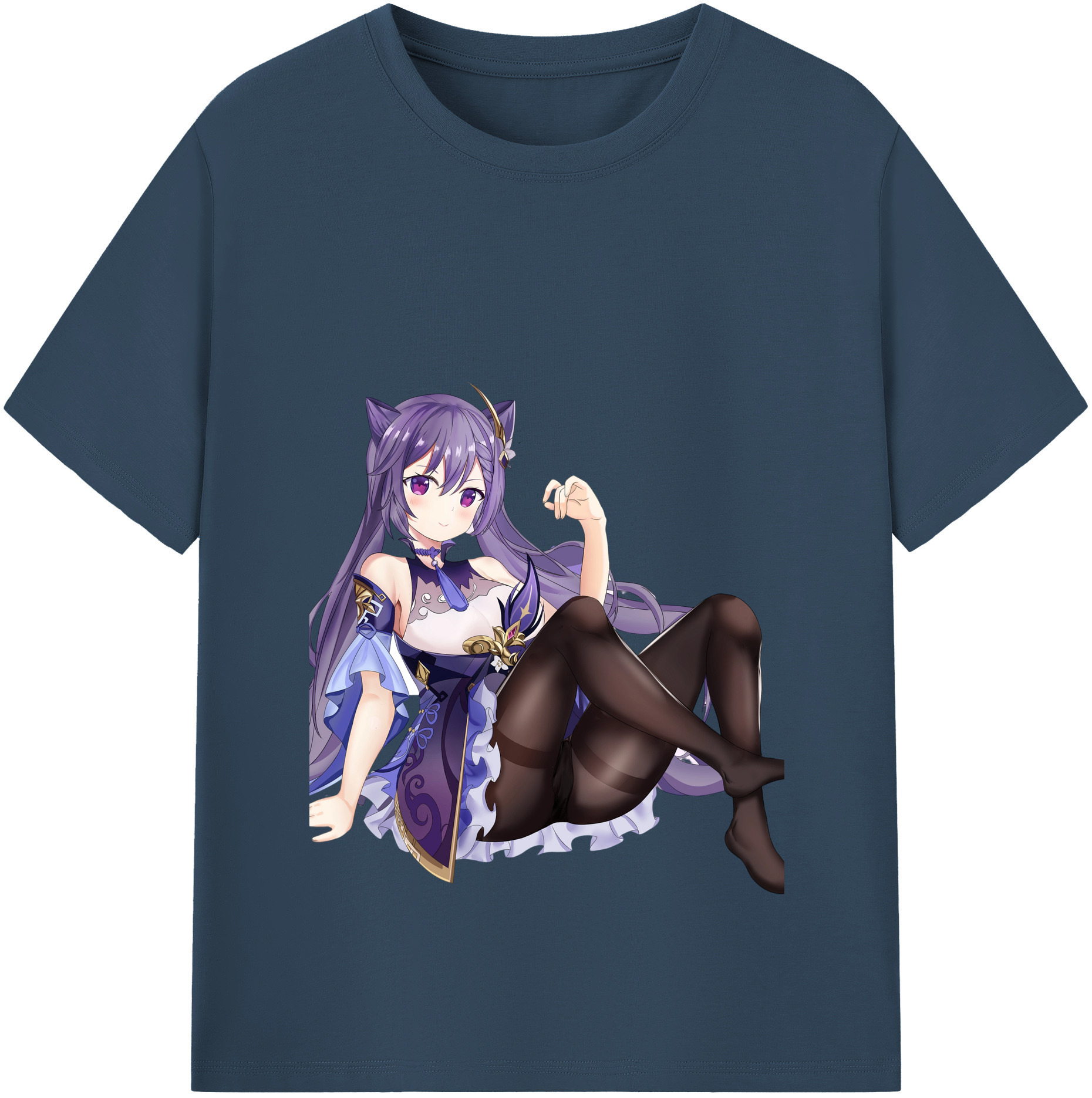 げんし神 刻晴 こくせい genshin Kokusei 綿100％半袖Tシャツ（フロントプリント）