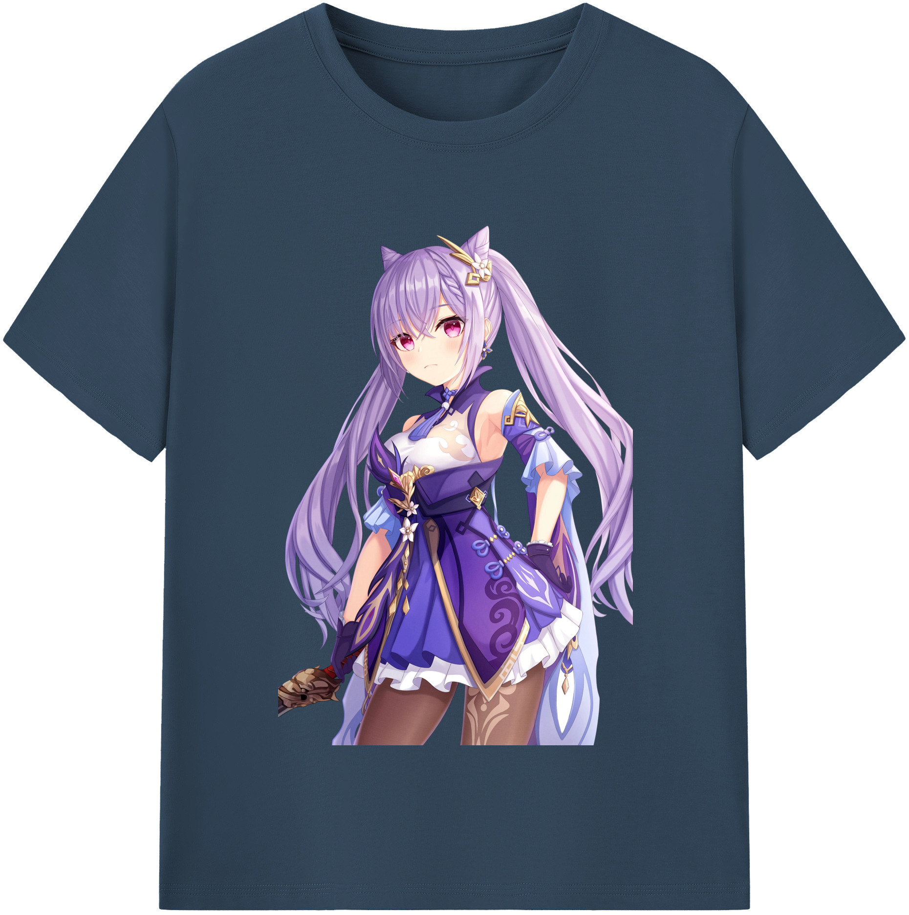げんし神 刻晴 こくせい genshin Kokusei 綿100％半袖Tシャツ（フロントプリント）