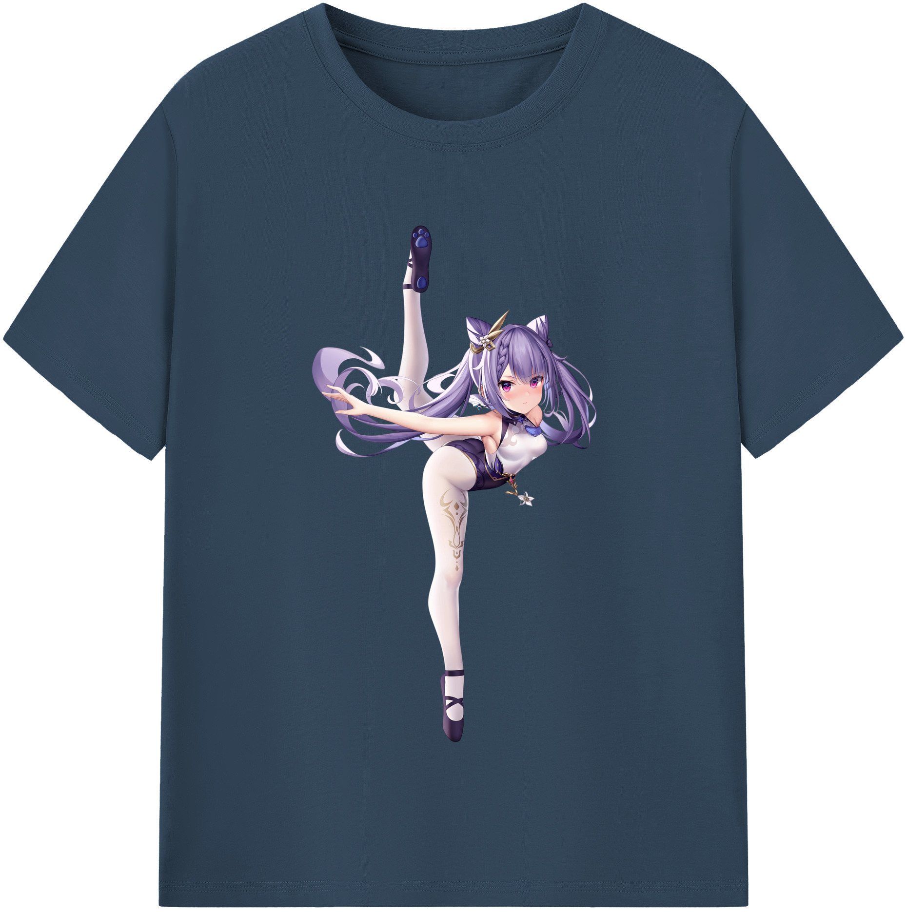 げんし神 刻晴 こくせい genshin Kokusei 綿100％半袖Tシャツ（フロントプリント）