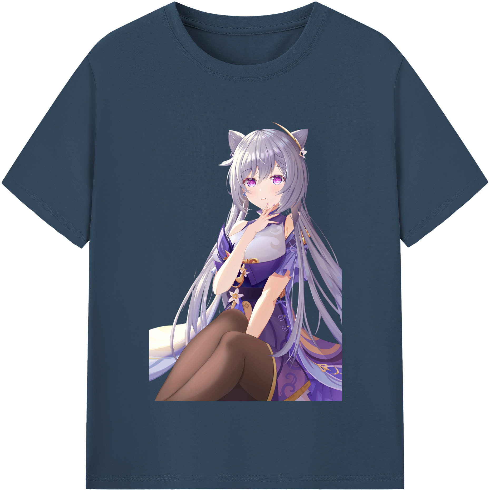 げんし神 刻晴 こくせい genshin Kokusei 綿100％半袖Tシャツ（フロントプリント）