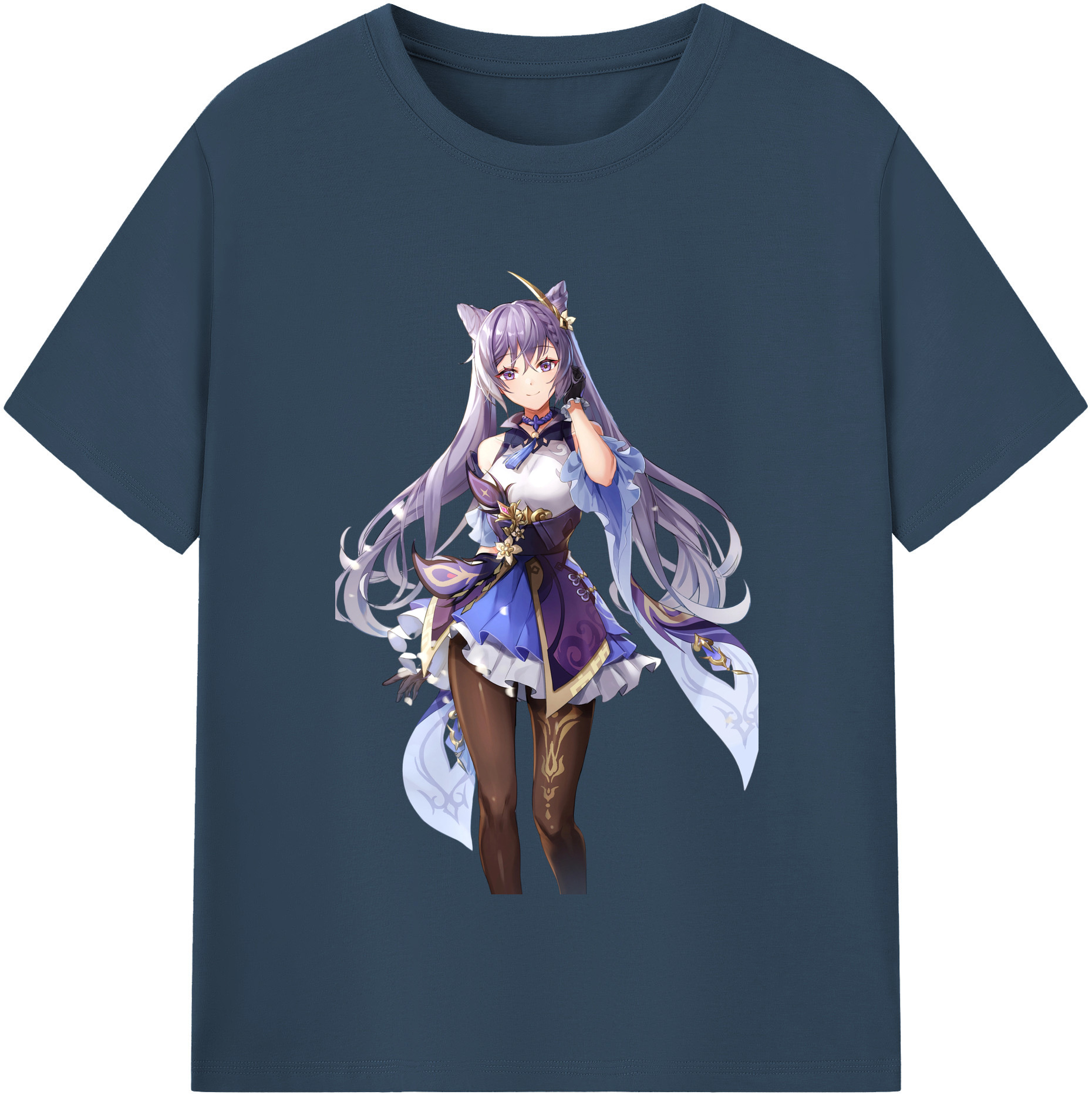 げんし神 刻晴 こくせい genshin Kokusei 綿100％半袖Tシャツ（フロントプリント）