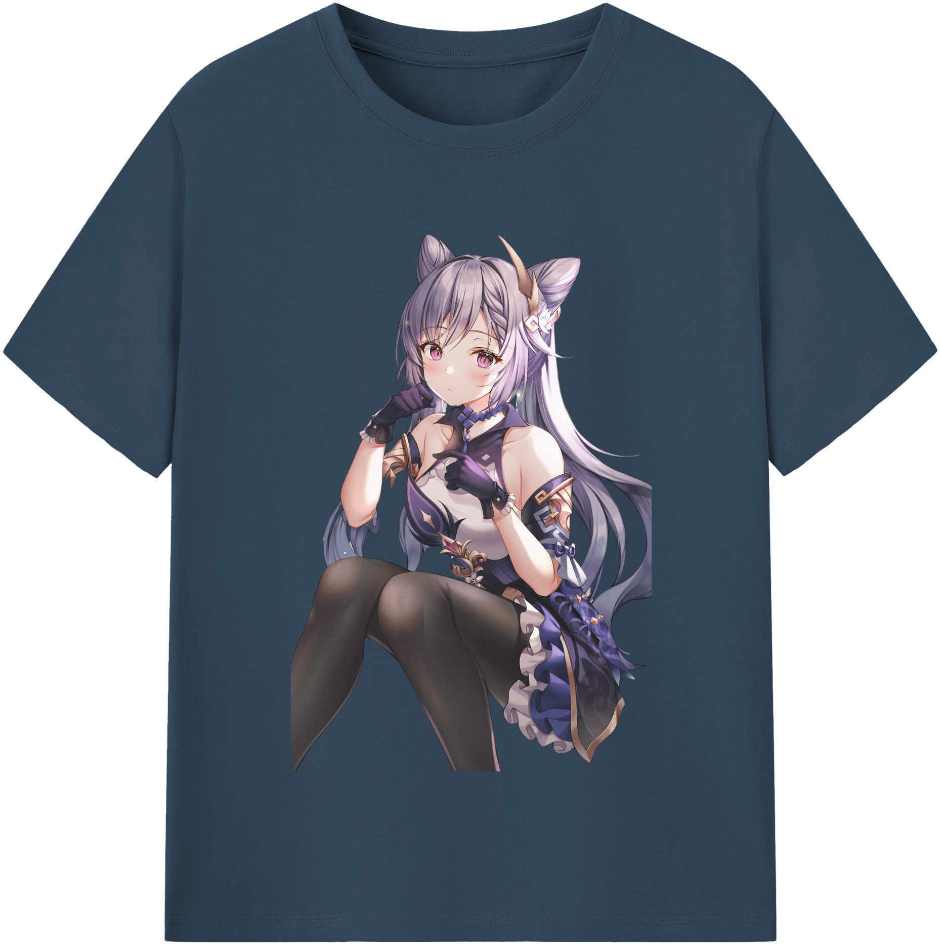 げんし神 刻晴 こくせい genshin Kokusei 綿100％半袖Tシャツ（フロントプリント）