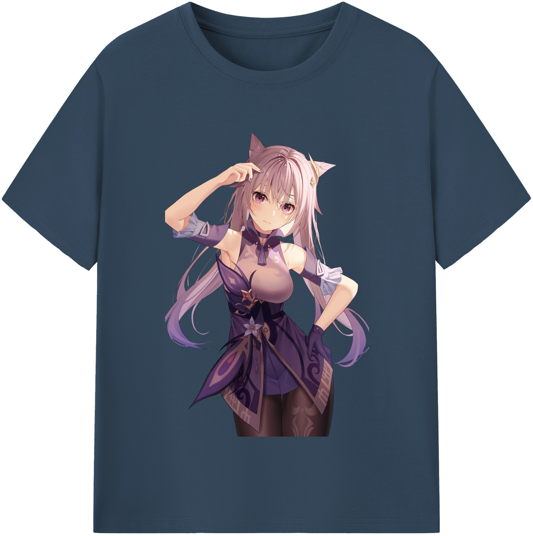 げんし神 刻晴 こくせい genshin Kokusei 綿100％半袖Tシャツ（フロントプリント）