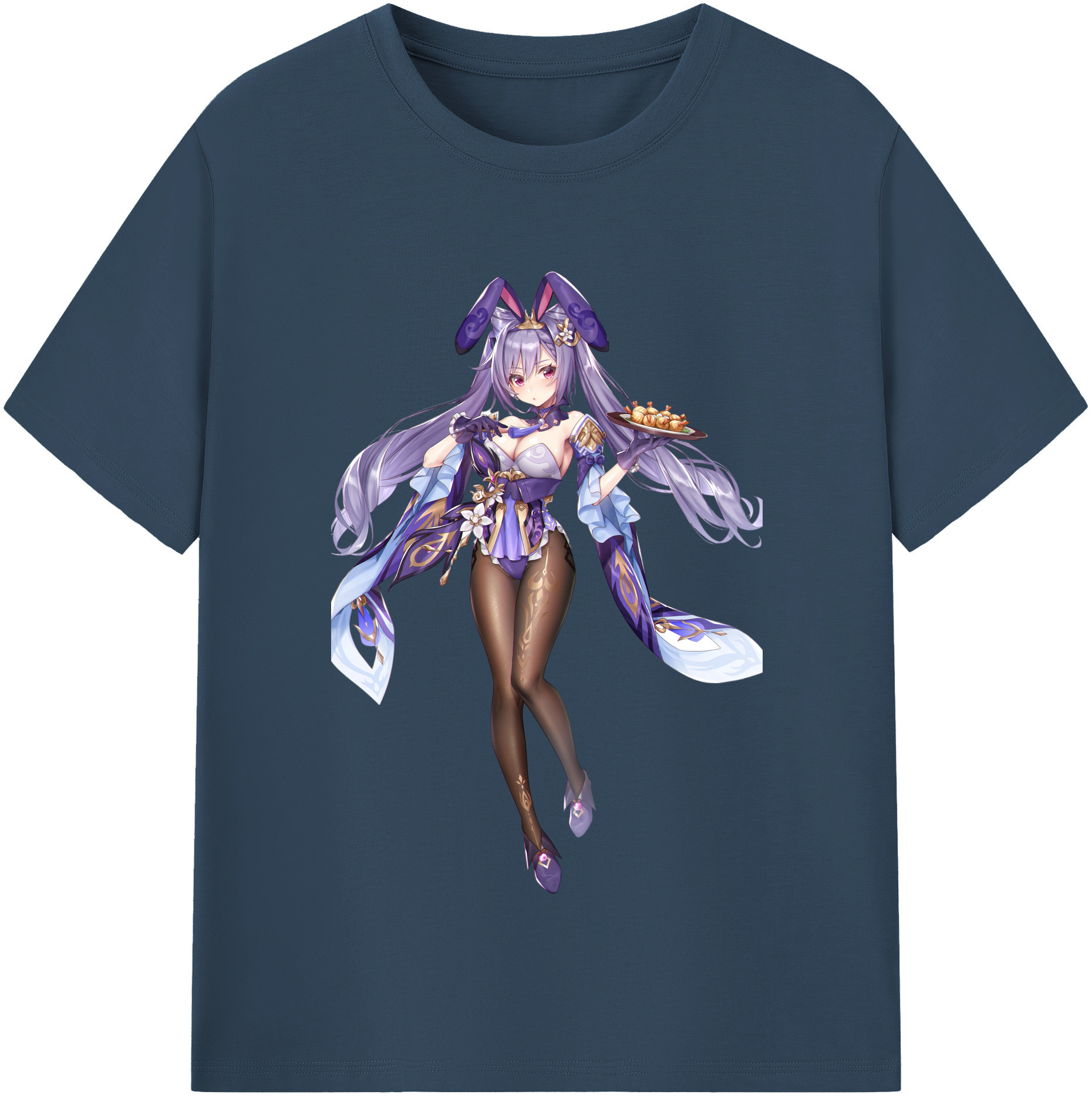 げんし神 刻晴 こくせい genshin Kokusei 綿100％半袖Tシャツ（フロントプリント）