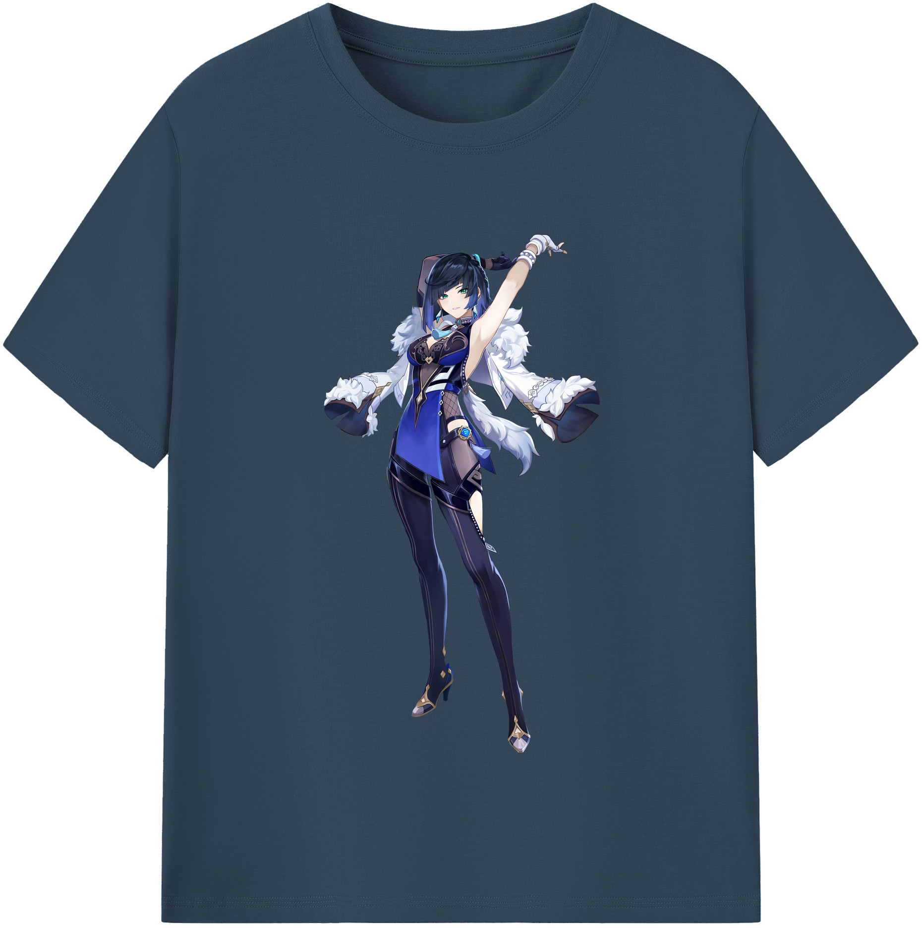 げんし神 夜兰 やらん genshin Yaran 綿100％半袖Tシャツ（フロントプリント）