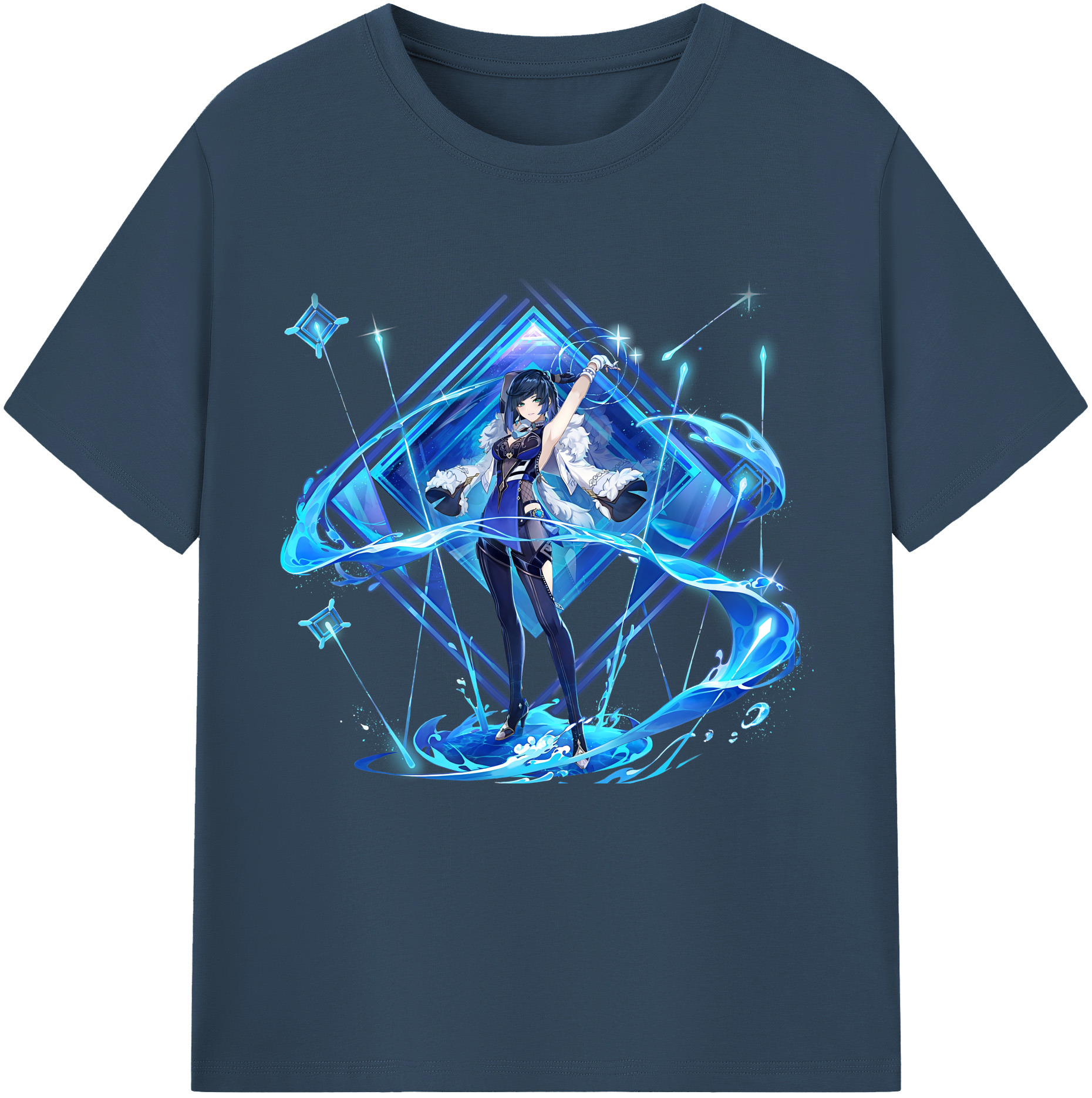 げんし神 夜兰 やらん genshin Yaran 綿100％半袖Tシャツ（フロントプリント）