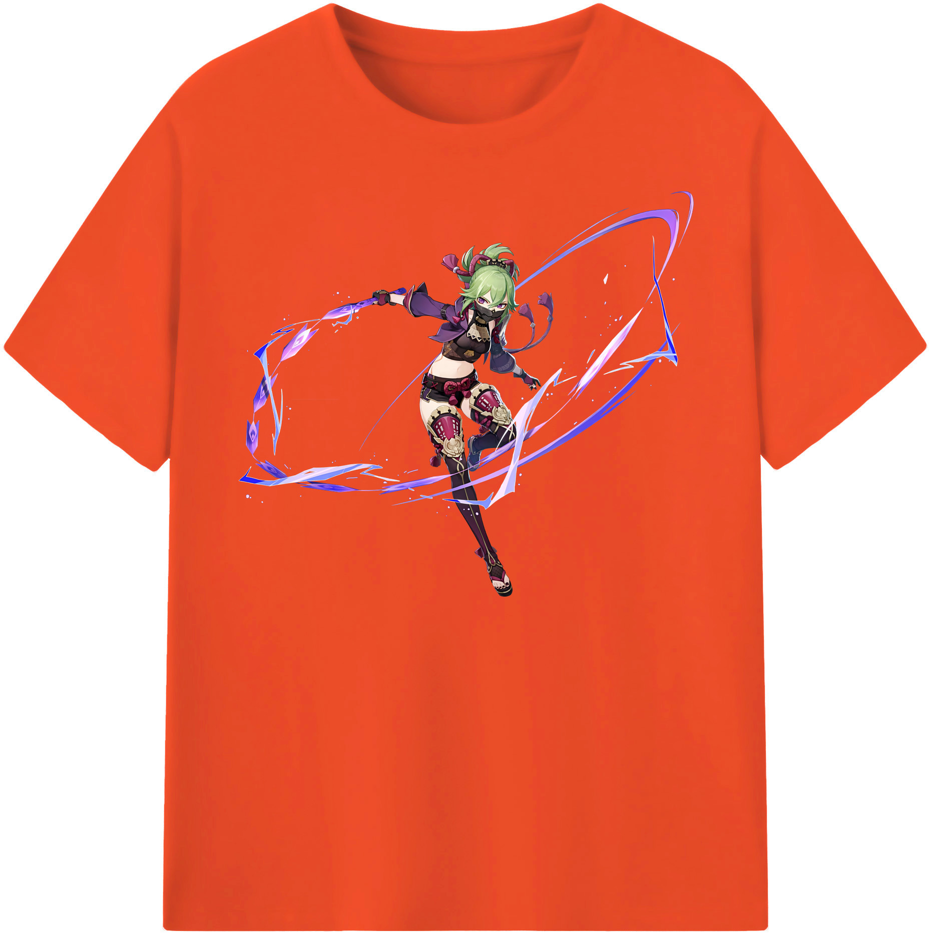 げんし神  久岐忍 くき しのぶ genshin Kuki Shinobu 綿100％半袖Tシャツ（フロントプリント）