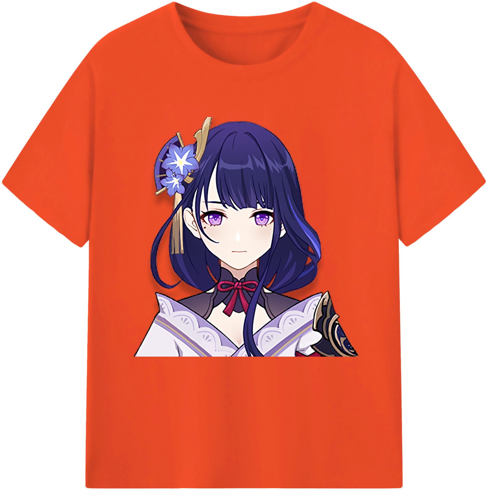 げんし神 雷電将軍 らいでんしょうぐん genshin Raiden Shogun 綿100％半袖Tシャツ（フロントプリント）