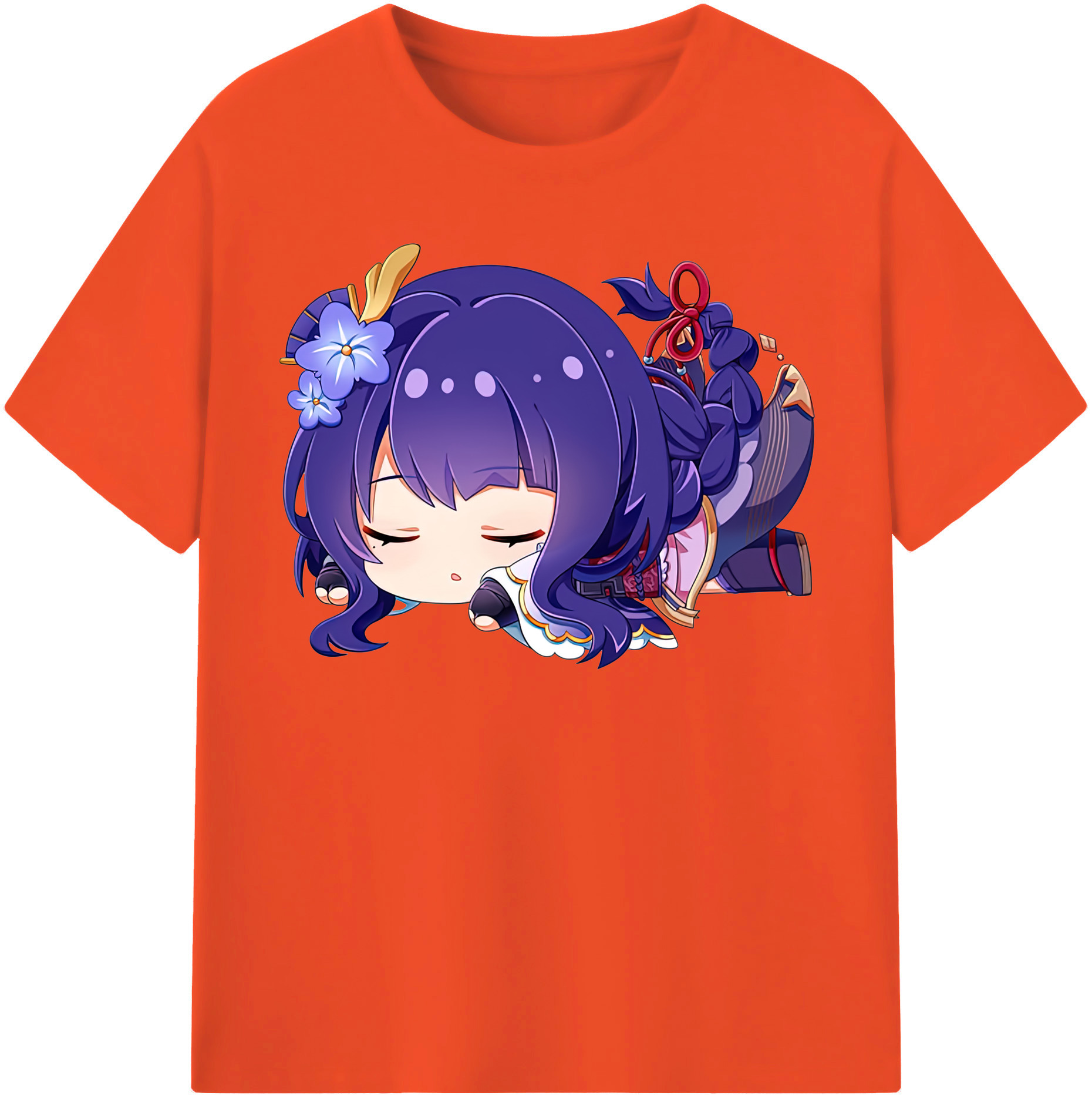 げんし神 雷電将軍 らいでんしょうぐん genshin Raiden Shogun 綿100％半袖Tシャツ（フロントプリント）
