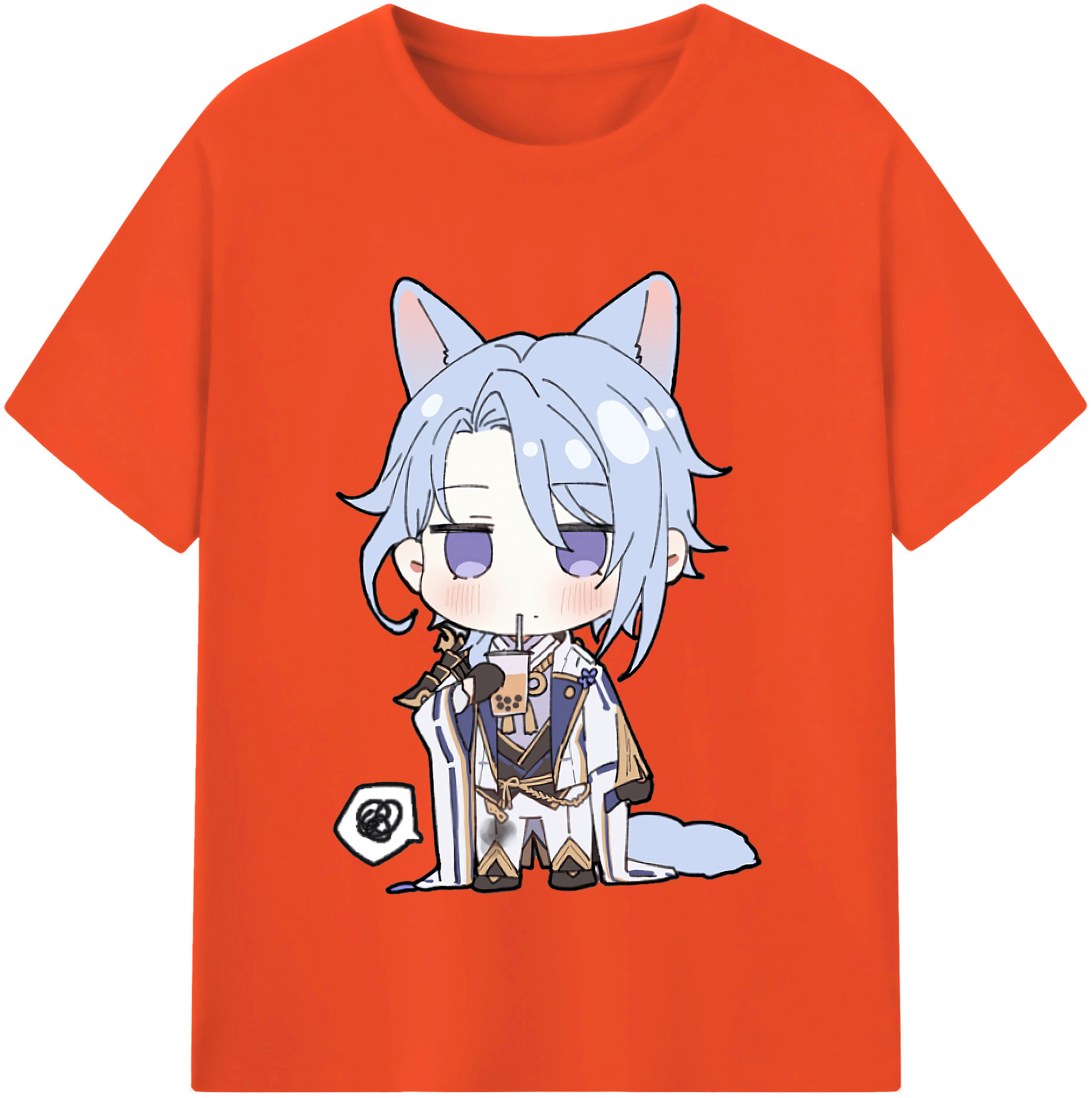 げんし神 神里綾人 かみさとあやと genshin Kamisato Ayato 綿100％半袖Tシャツ（フロントプリント）