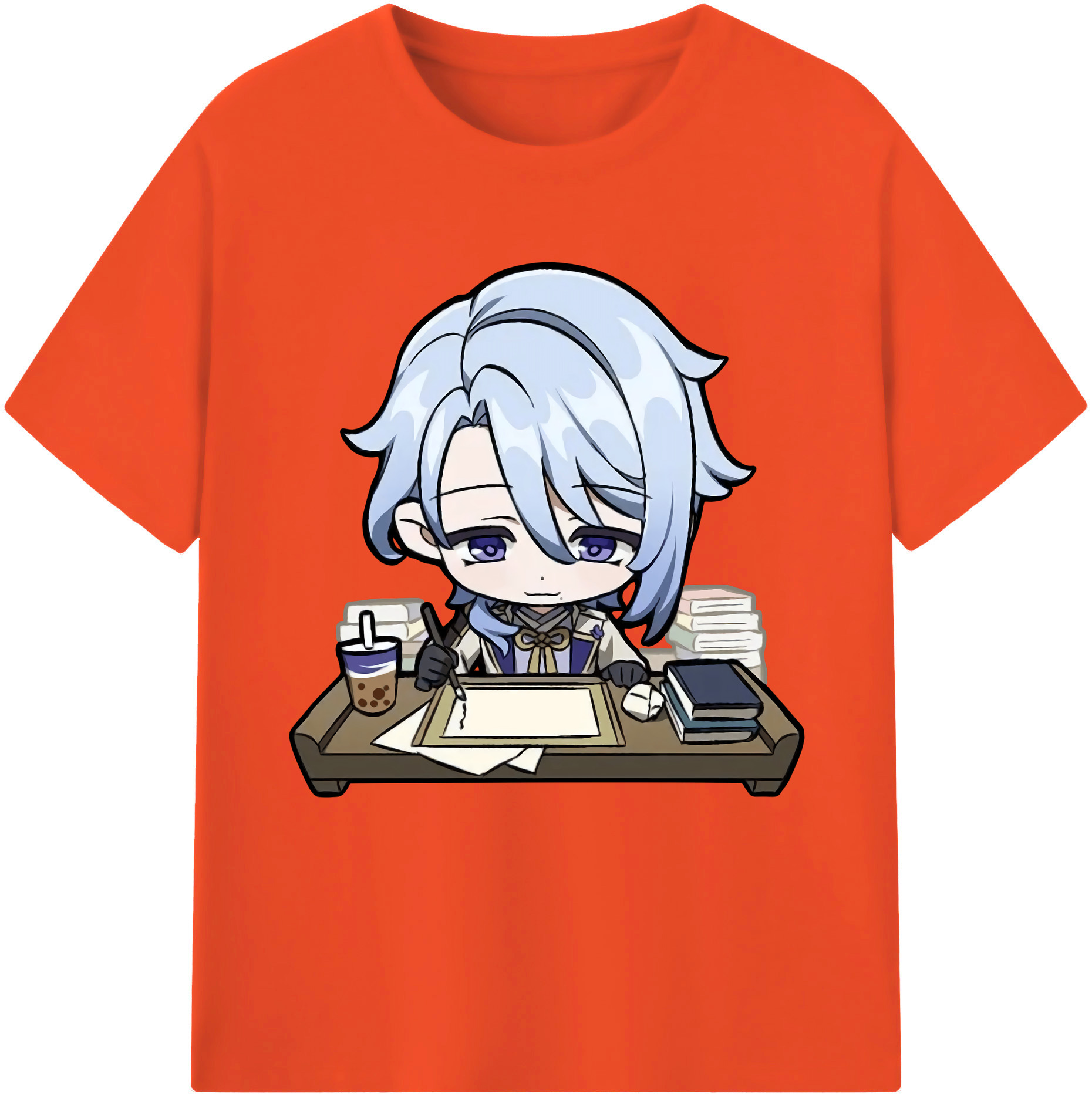 げんし神 神里綾人 かみさとあやと genshin Kamisato Ayato 綿100％半袖Tシャツ（フロントプリント）
