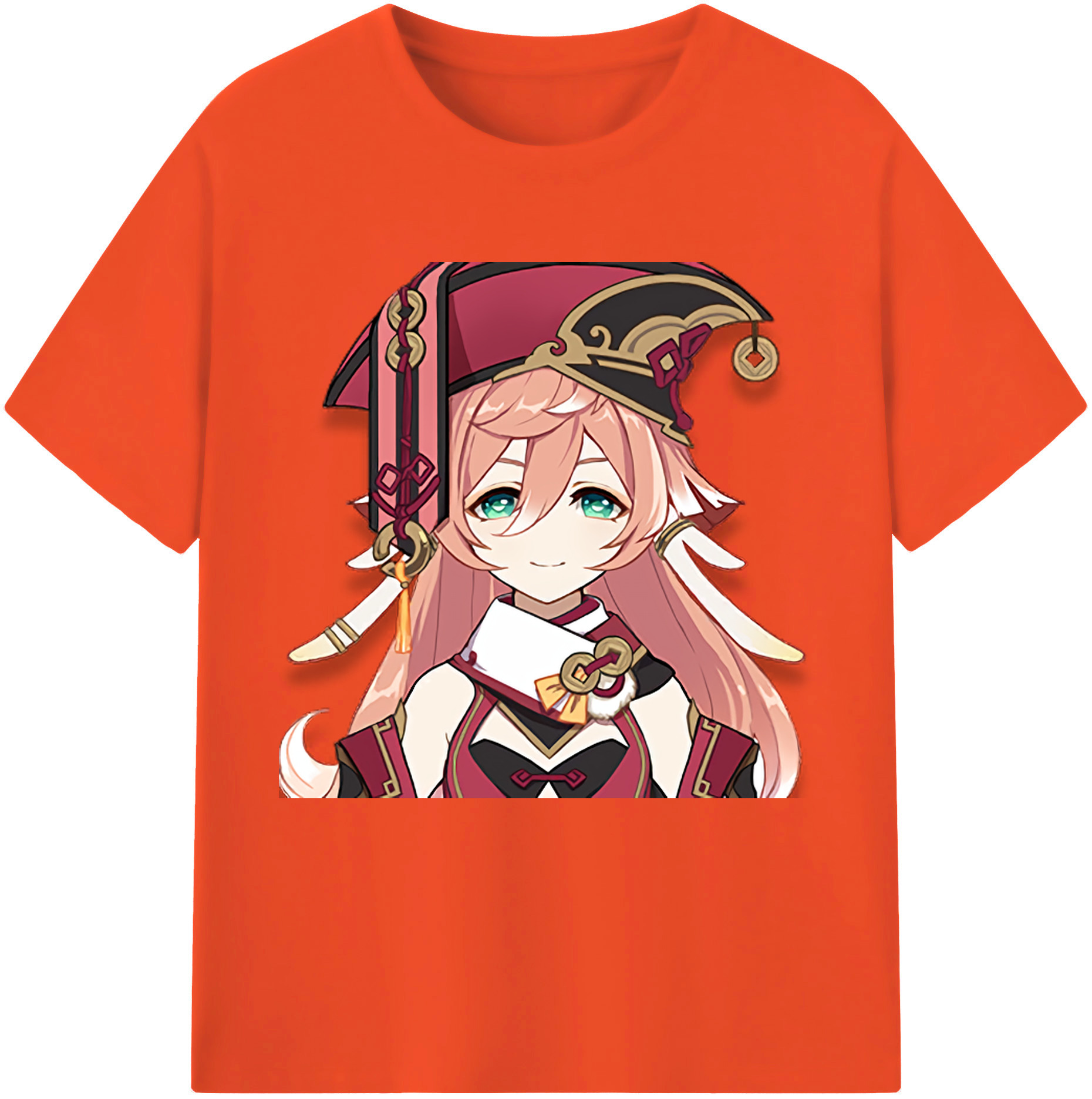 げんし神 ヤンフェイ genshin Yanfei 綿100％半袖Tシャツ（フロントプリント）