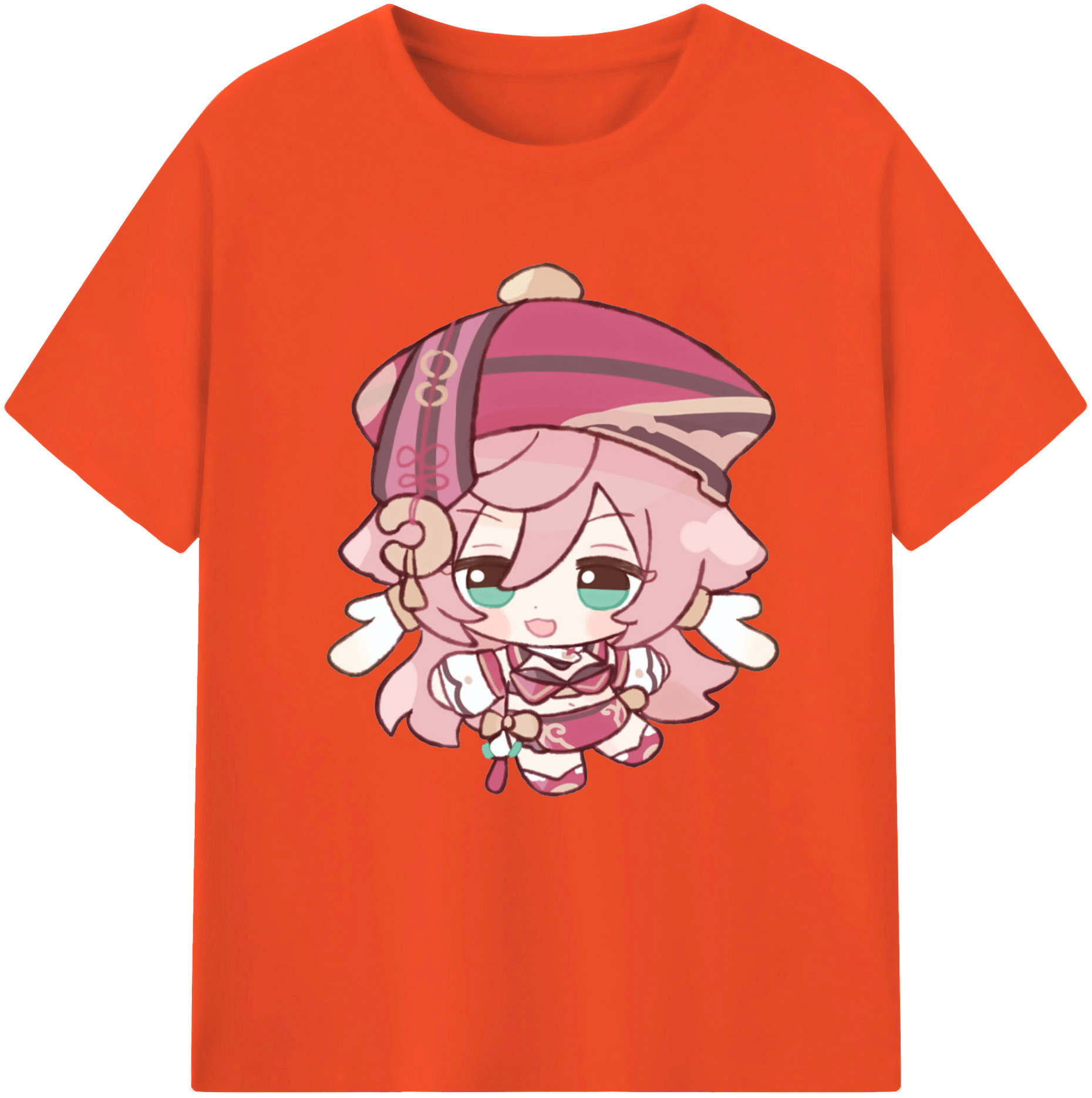 げんし神 ヤンフェイ genshin Yanfei 綿100％半袖Tシャツ（フロントプリント）