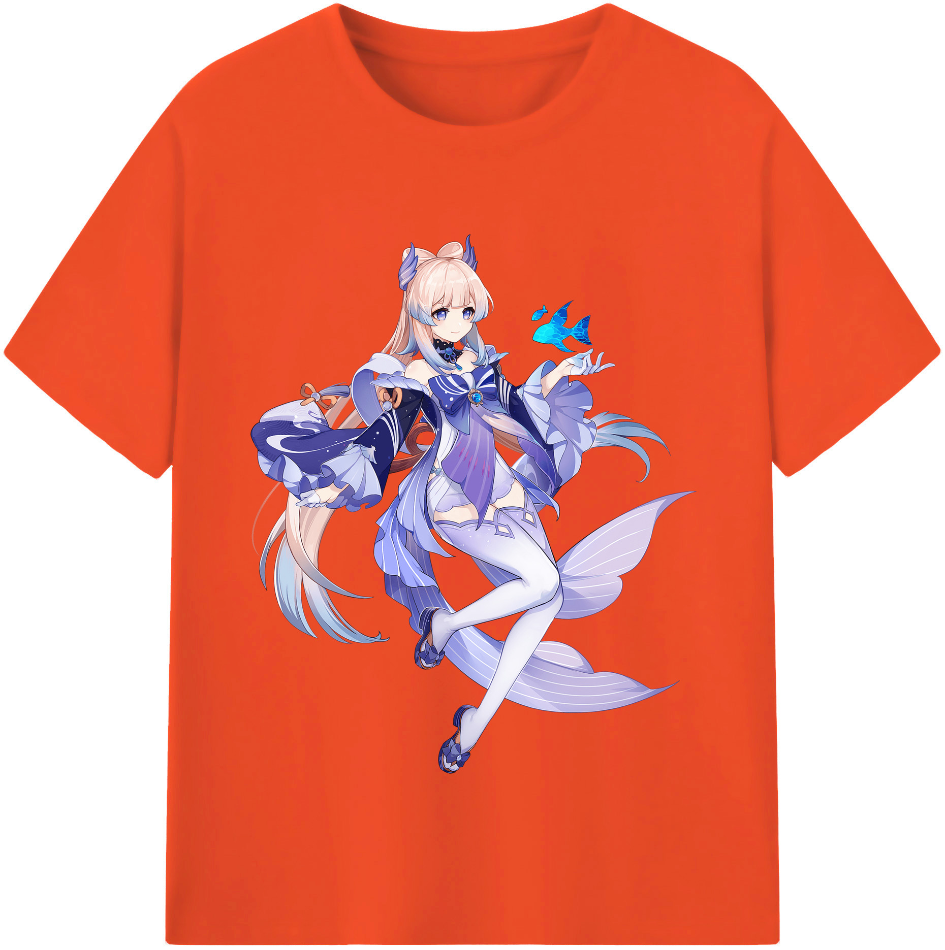 げんし神 珊瑚宮心海 サンゴノミヤ・ココミ genshin Sangonomiya Kokomi 綿100％半袖Tシャツ（フロントプリント）