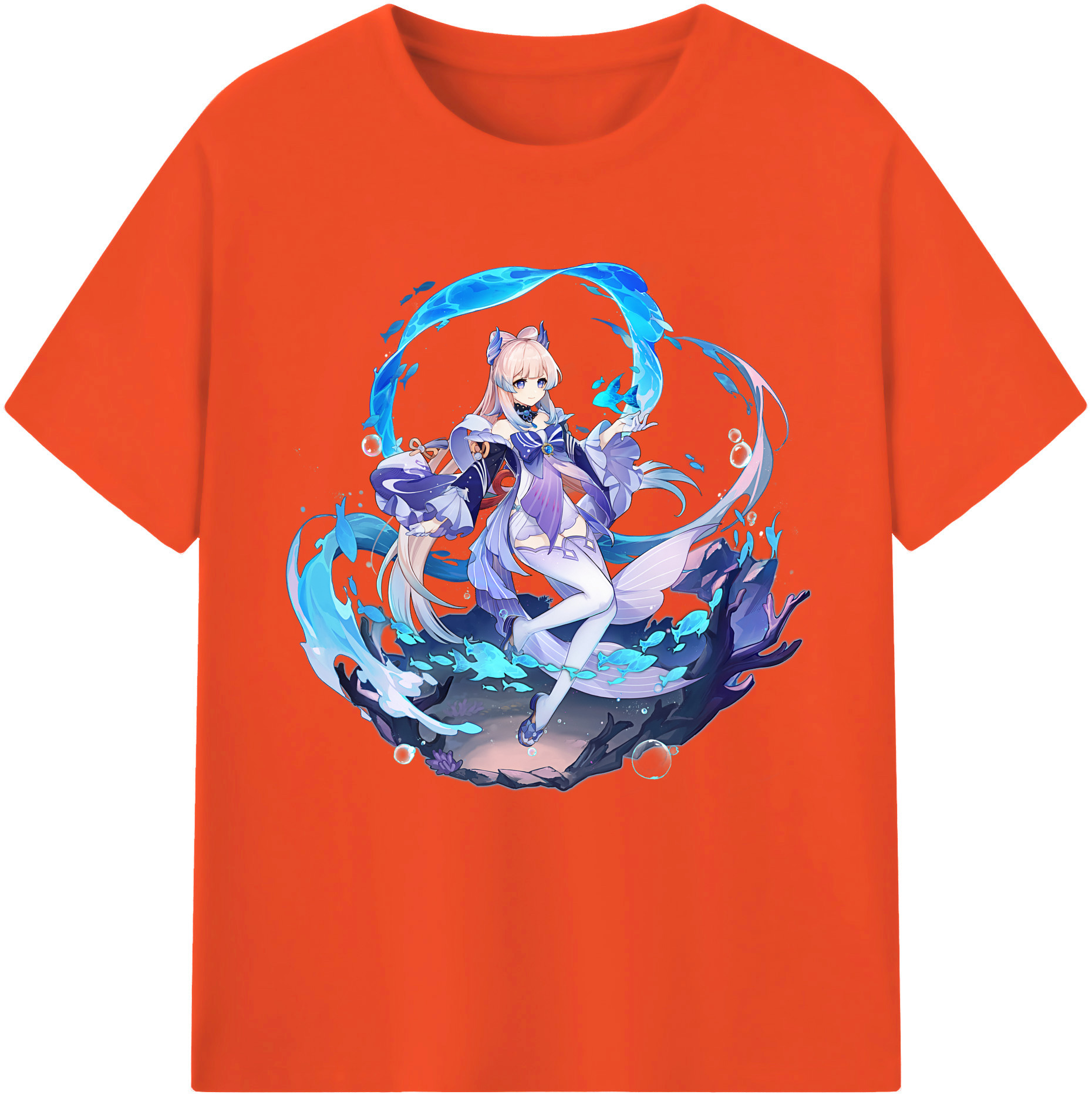 げんし神 珊瑚宮心海 サンゴノミヤ・ココミ genshin Sangonomiya Kokomi 綿100％半袖Tシャツ（フロントプリント）