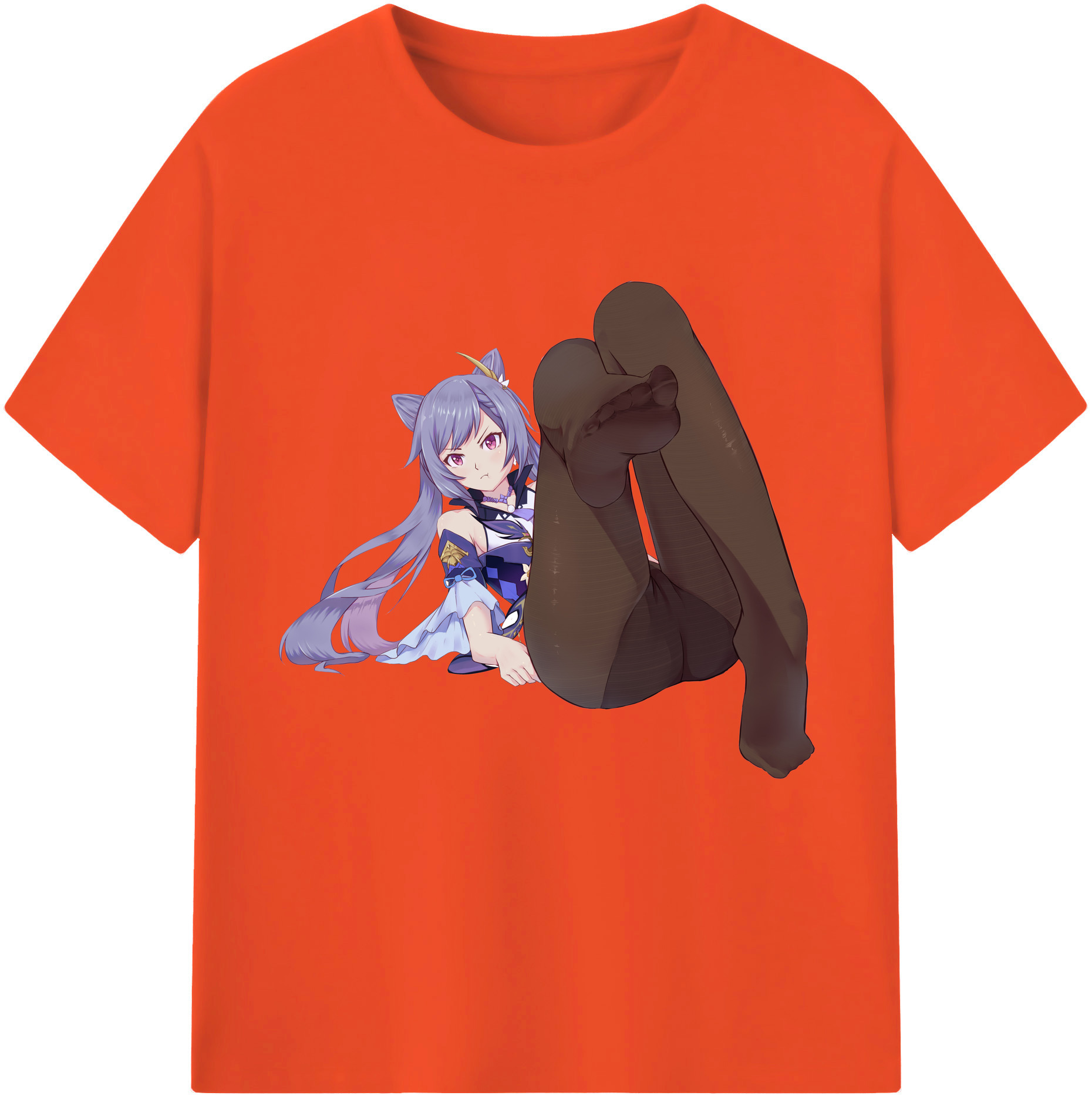 げんし神 刻晴 こくせい genshin Kokusei 綿100％半袖Tシャツ（フロントプリント）