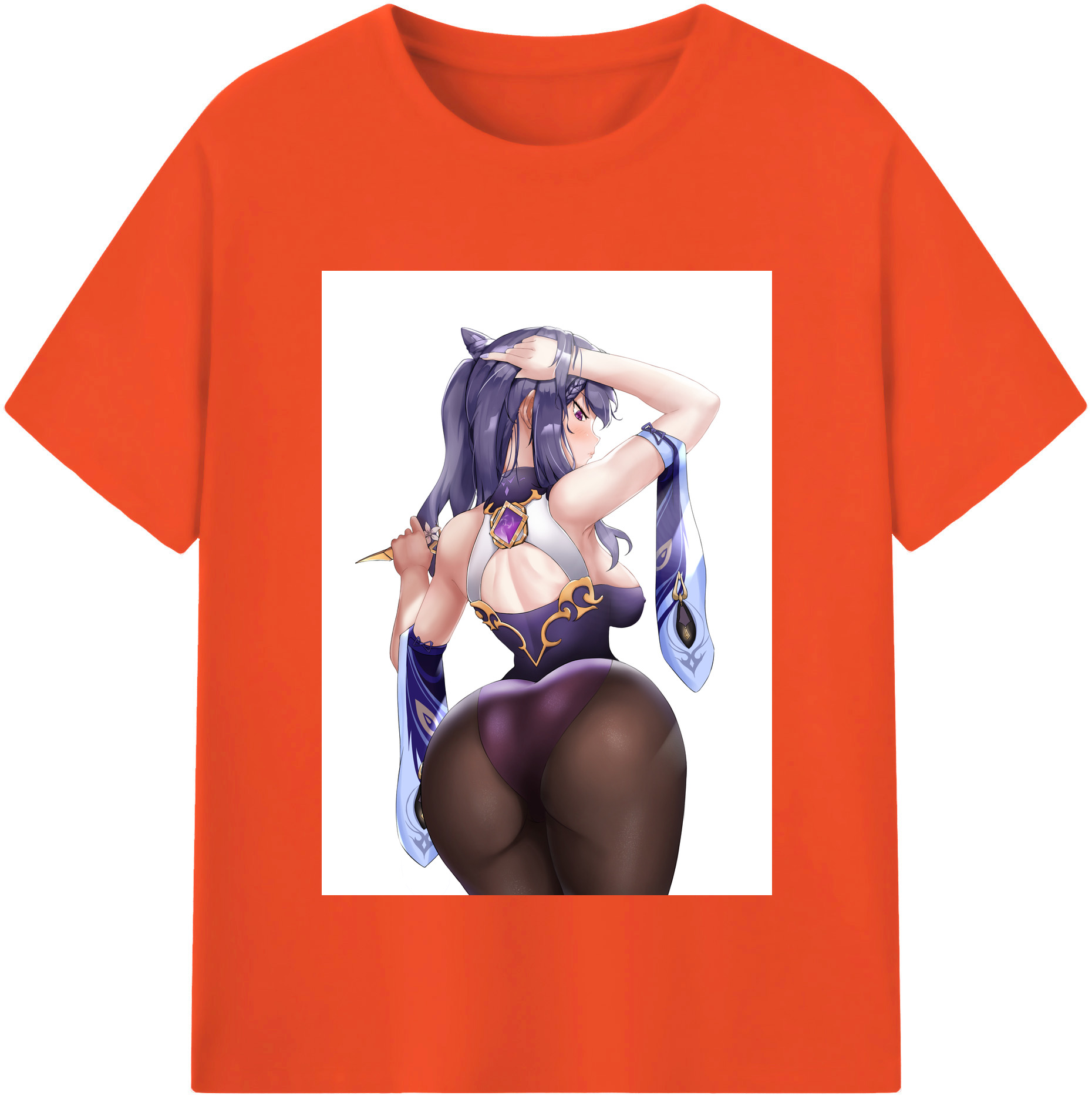 げんし神 刻晴 こくせい genshin Kokusei 綿100％半袖Tシャツ（フロントプリント）