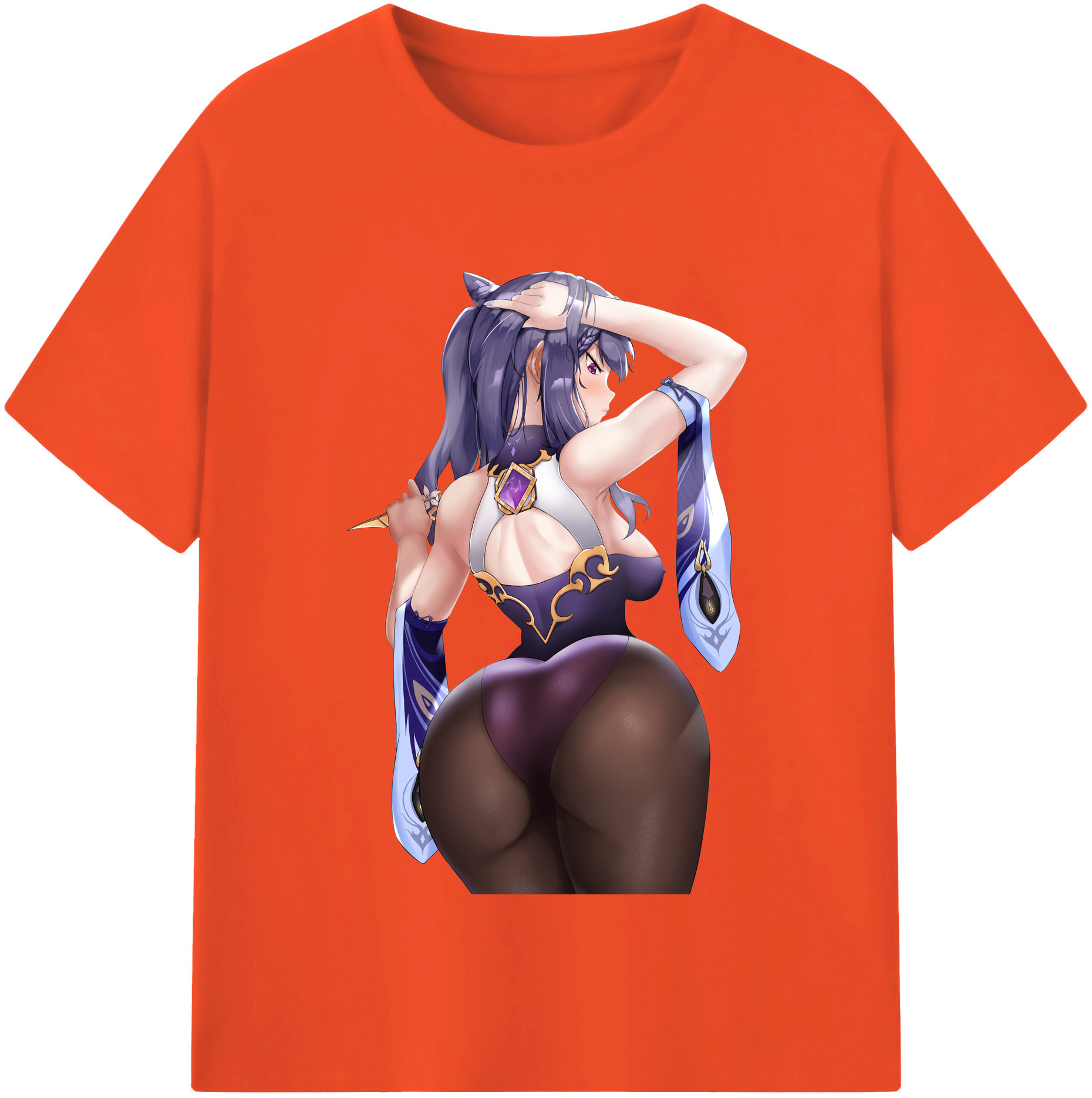 げんし神 刻晴 こくせい genshin Kokusei 綿100％半袖Tシャツ（フロントプリント）
