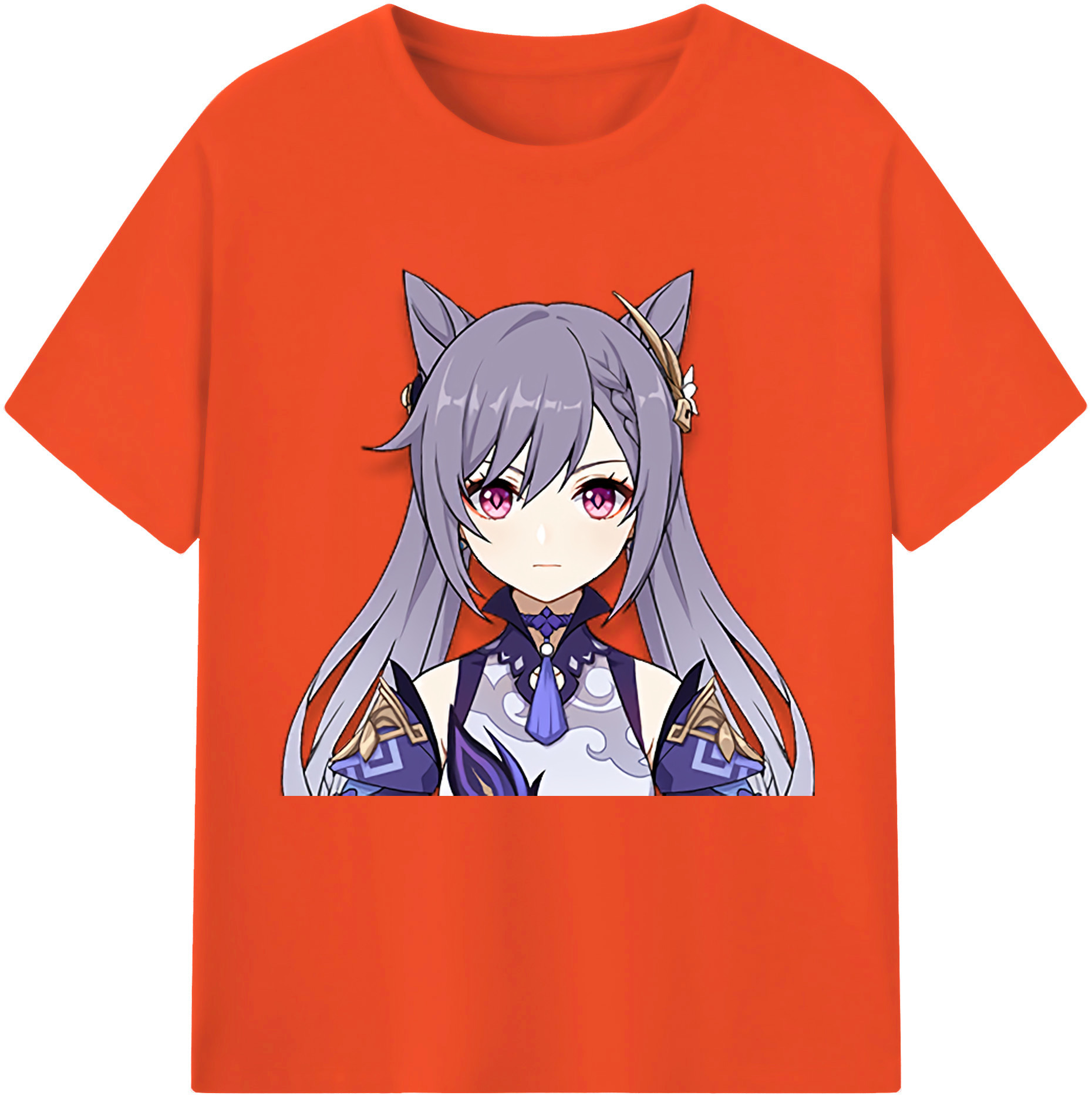 げんし神 刻晴 こくせい genshin Kokusei 綿100％半袖Tシャツ（フロントプリント）