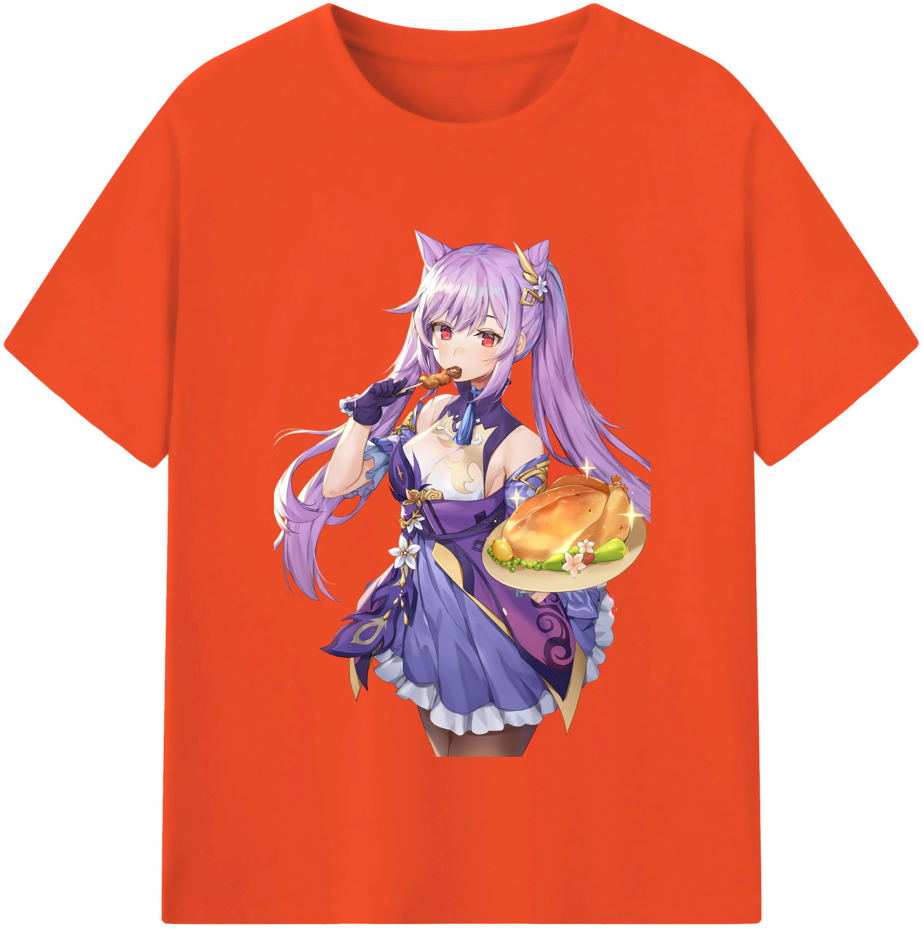 げんし神 刻晴 こくせい genshin Kokusei 綿100％半袖Tシャツ（フロントプリント）