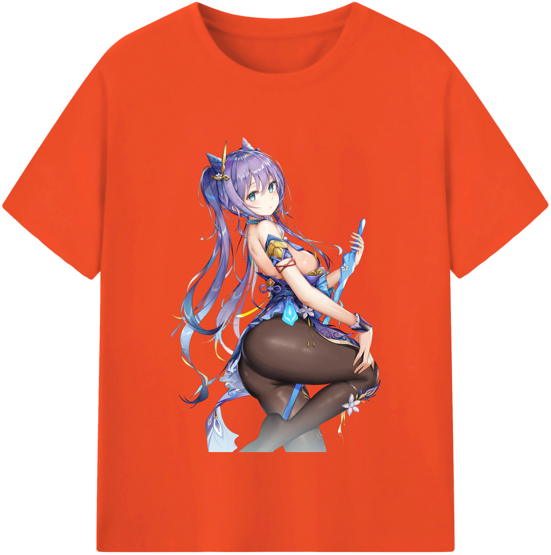 げんし神 刻晴 こくせい genshin Kokusei 綿100％半袖Tシャツ（フロントプリント）