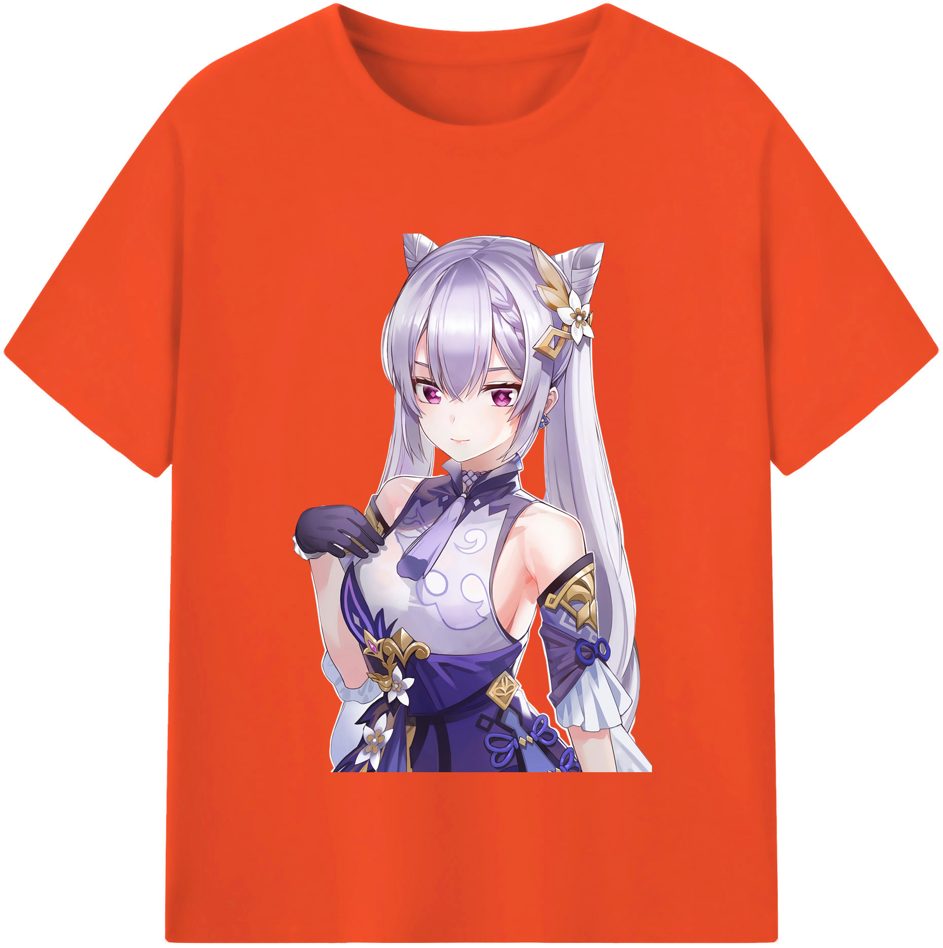 げんし神 刻晴 こくせい genshin Kokusei 綿100％半袖Tシャツ（フロントプリント）