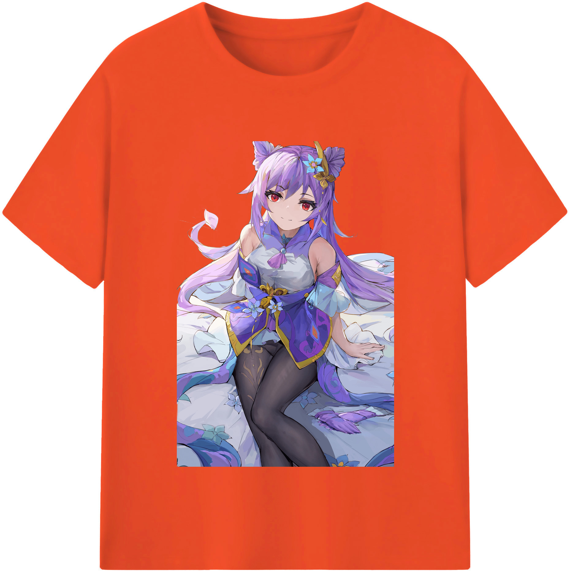 げんし神 刻晴 こくせい genshin Kokusei 綿100％半袖Tシャツ（フロントプリント）