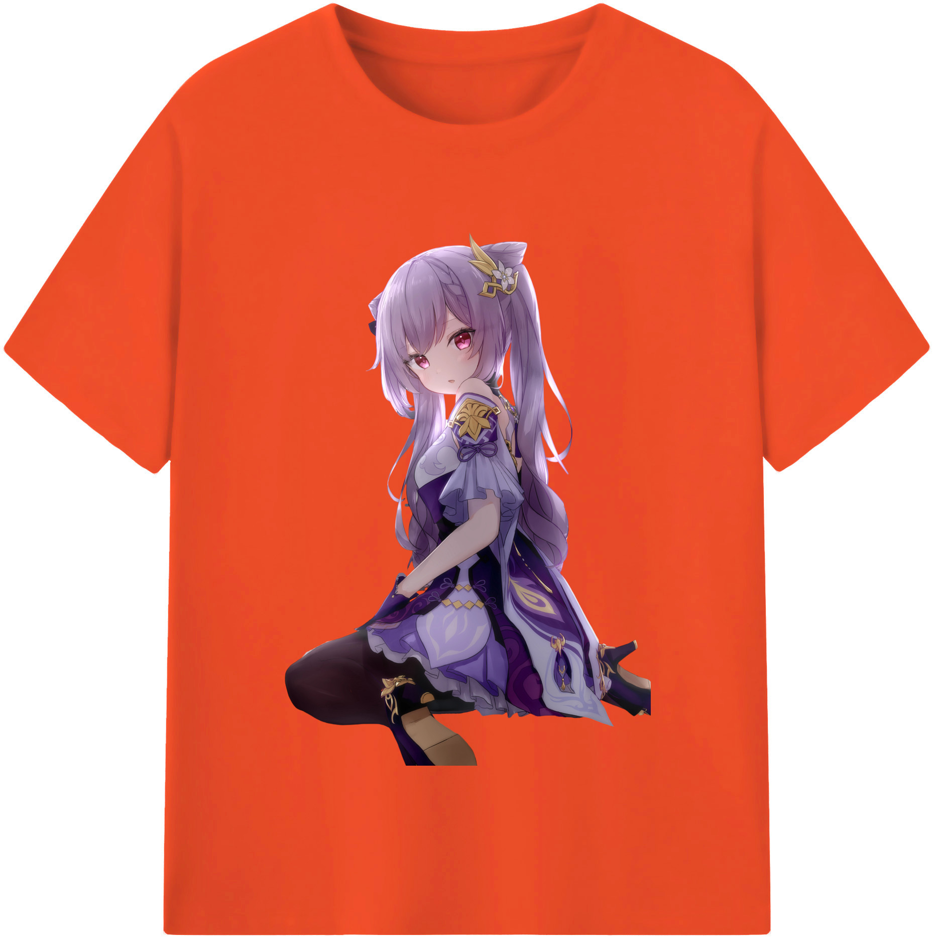 げんし神 刻晴 こくせい genshin Kokusei 綿100％半袖Tシャツ（フロントプリント）