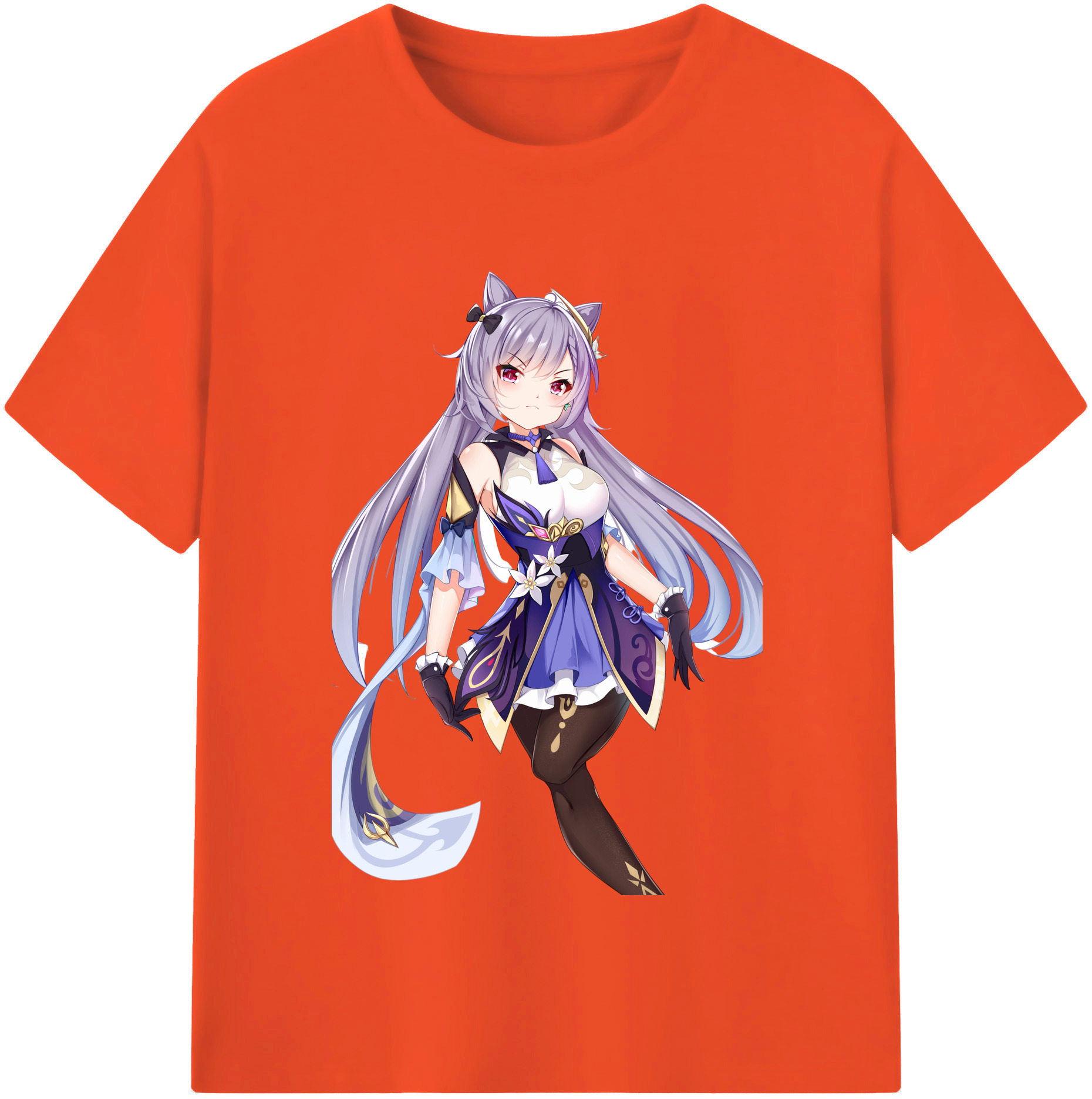 げんし神 刻晴 こくせい genshin Kokusei 綿100％半袖Tシャツ（フロントプリント）