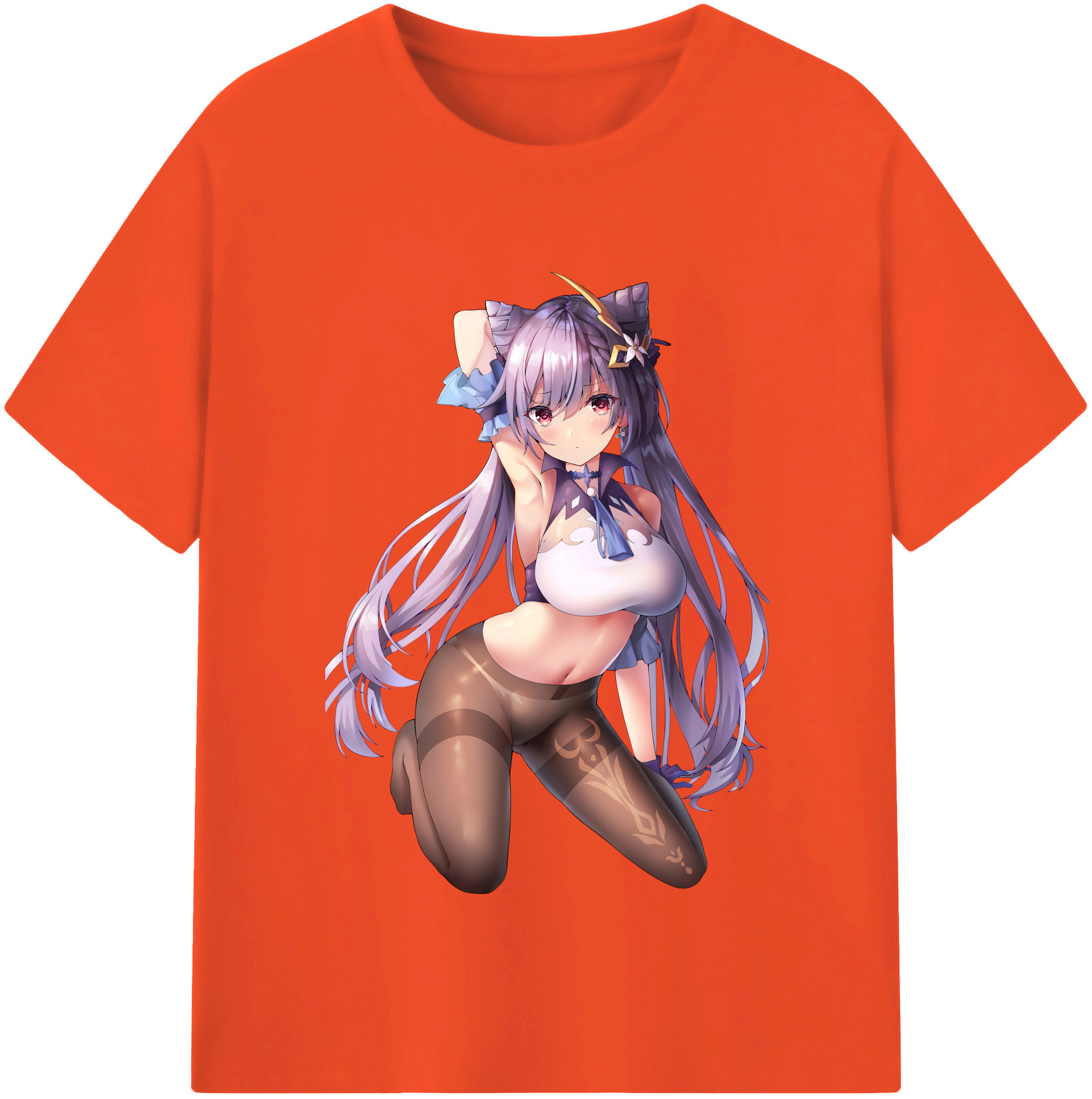 げんし神 刻晴 こくせい genshin Kokusei 綿100％半袖Tシャツ（フロントプリント）