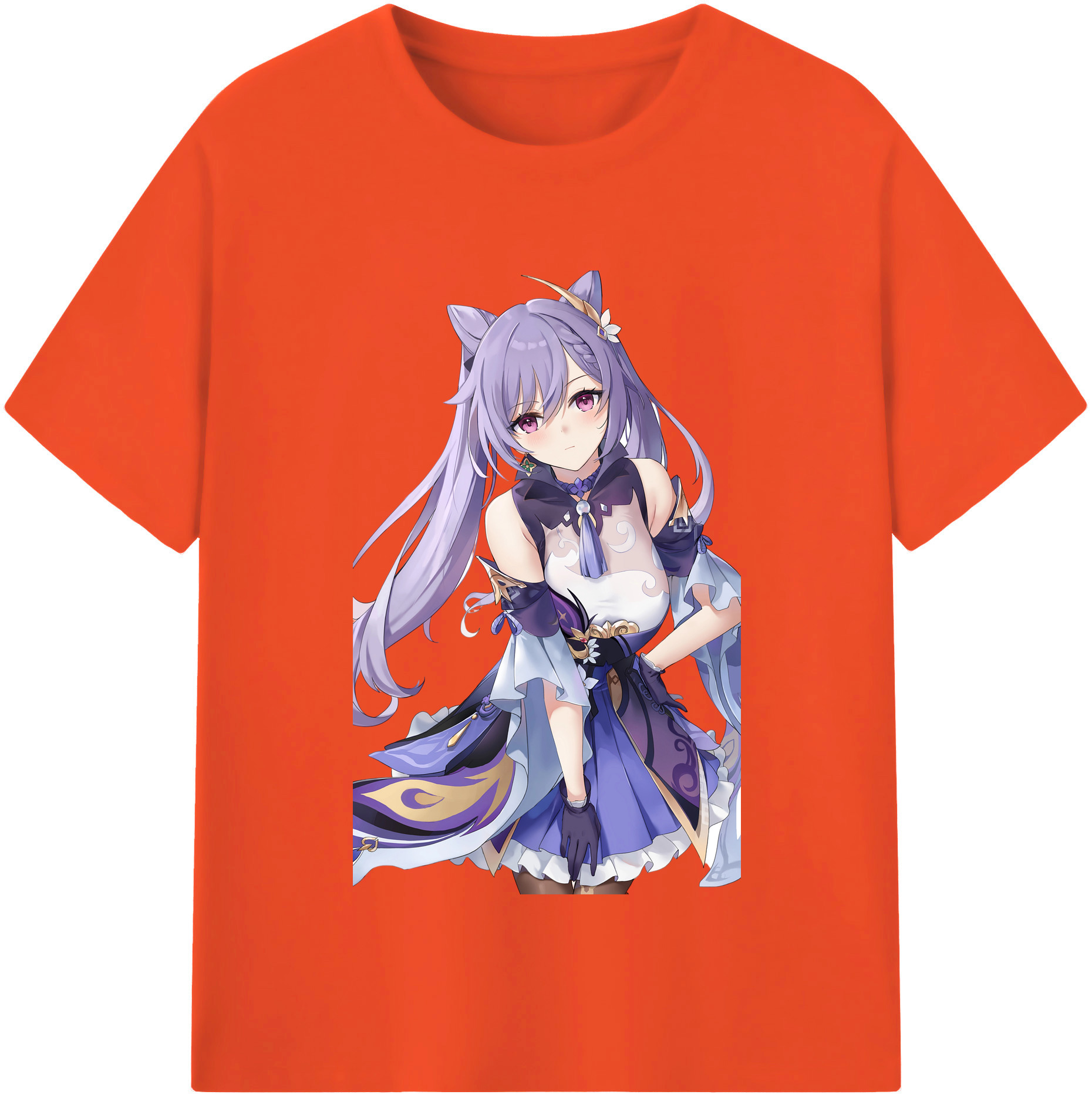 げんし神 刻晴 こくせい genshin Kokusei 綿100％半袖Tシャツ（フロントプリント）