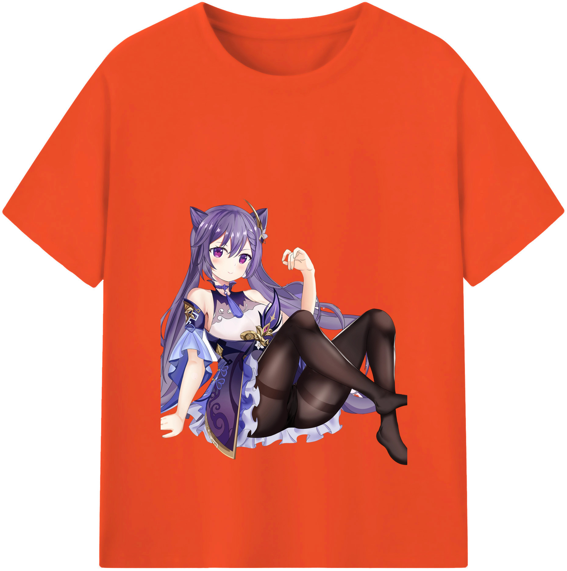 げんし神 刻晴 こくせい genshin Kokusei 綿100％半袖Tシャツ（フロントプリント）