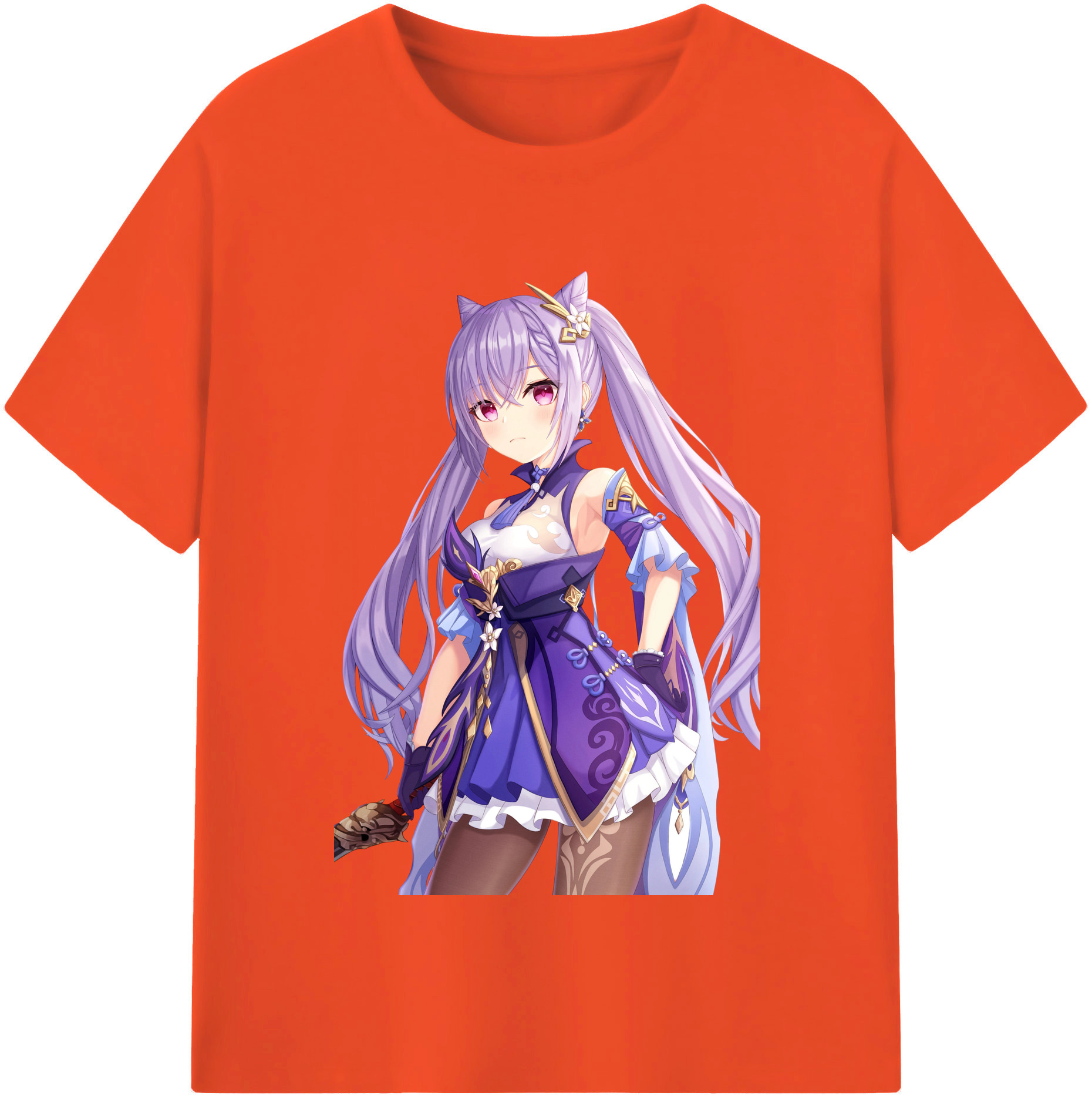 げんし神 刻晴 こくせい genshin Kokusei 綿100％半袖Tシャツ（フロントプリント）