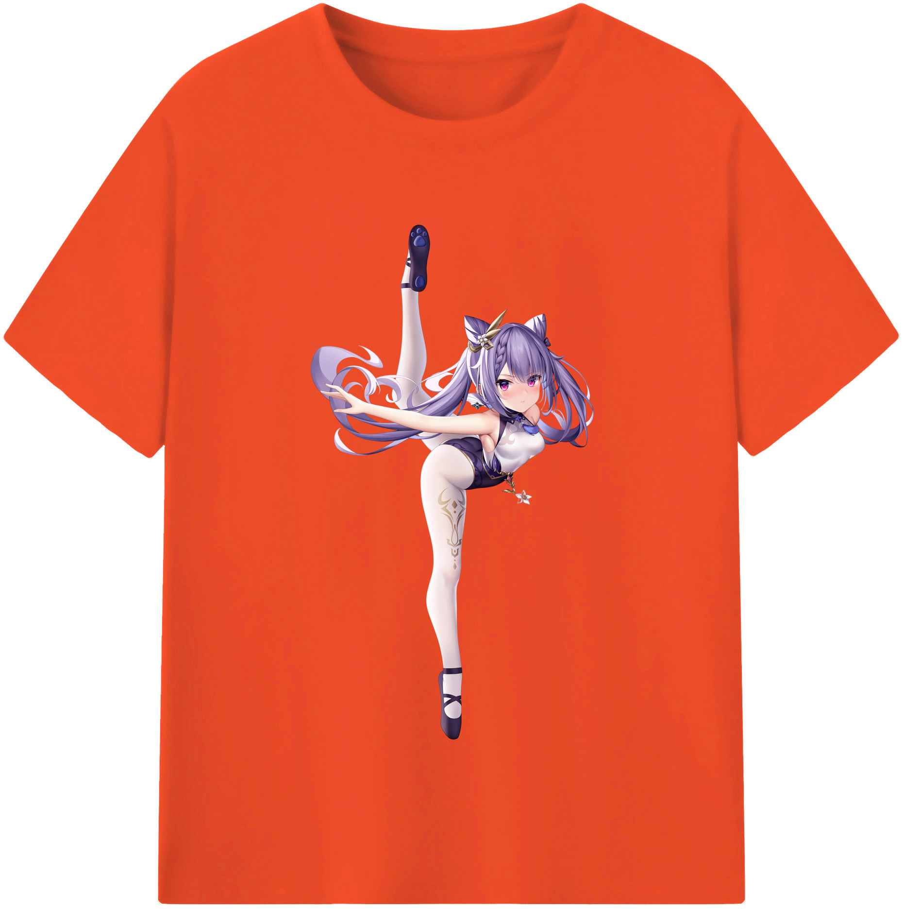 げんし神 刻晴 こくせい genshin Kokusei 綿100％半袖Tシャツ（フロントプリント）