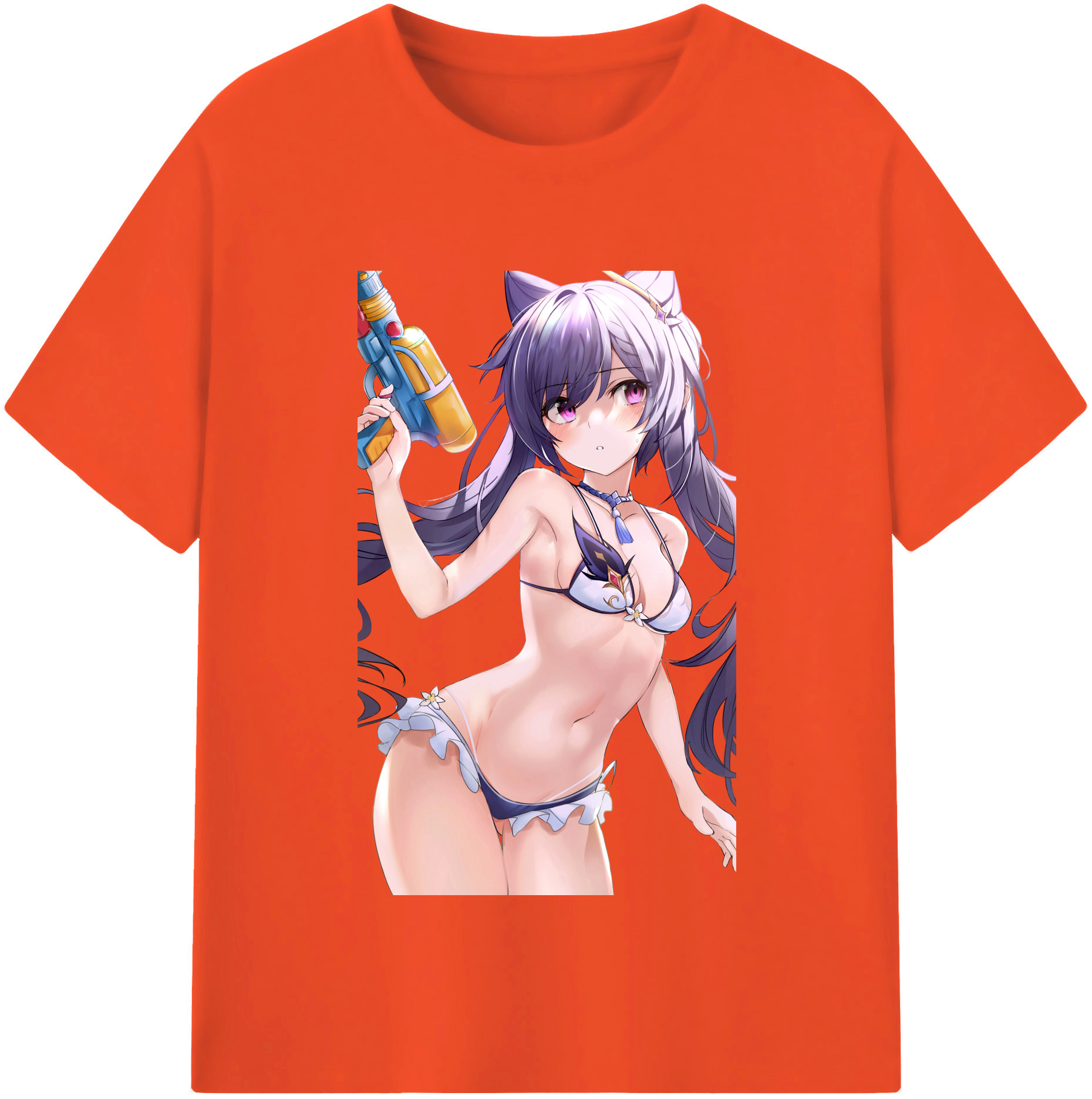 げんし神 刻晴 こくせい genshin Kokusei 綿100％半袖Tシャツ（フロントプリント）